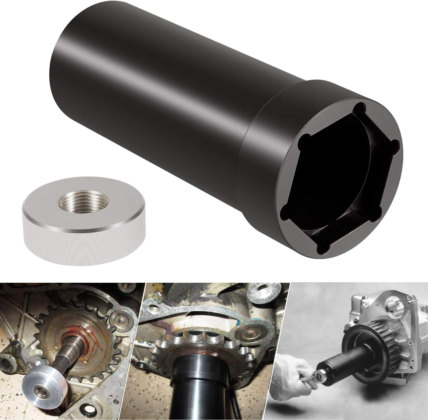 Mainshaft Sprocket Wrench for 1936-2006 Harley-Davidson Big Twins Engine & Twin Cam, 1 7/8 Inch Main Shaft Pulley Socket Tool image number 3