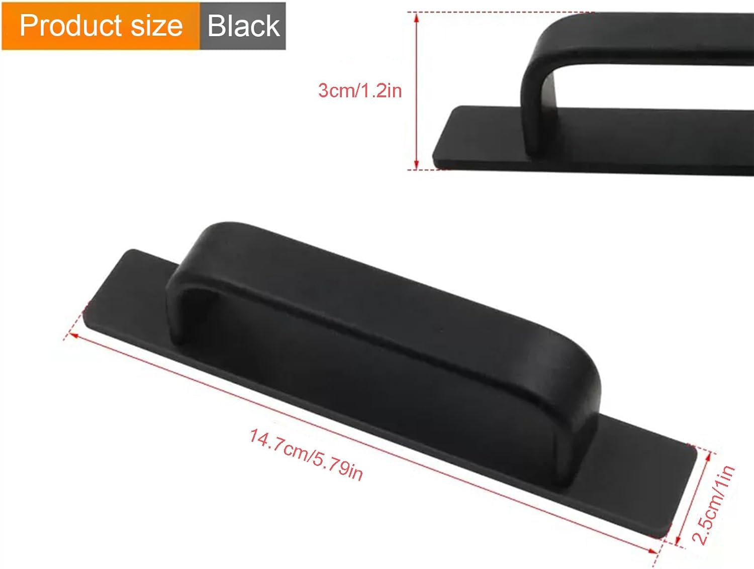 2 Pack Aluminum Alloy Barn Door Handles - 5.79In Cabinet Door Handle with Screws,Indoor/Outdoor Use for Sliding Doors, Cabinets, Wardrobes image number 1