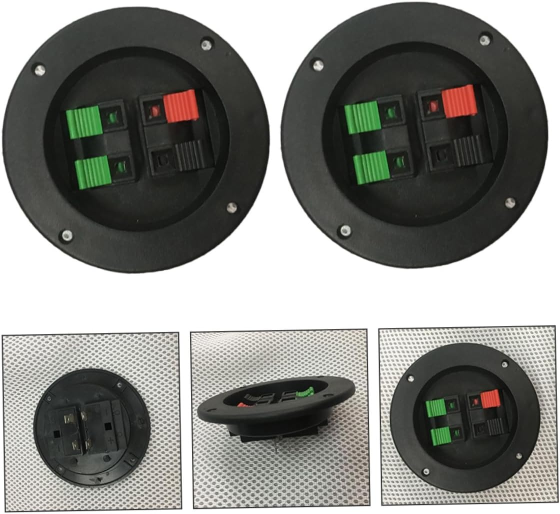 TEMPNAP 2Pcs 4-Way Loudspeaker Terminal Connector Binding Post Speaker Wire Accessory for DIY Home Audio Sound Equipment Installation image number 2