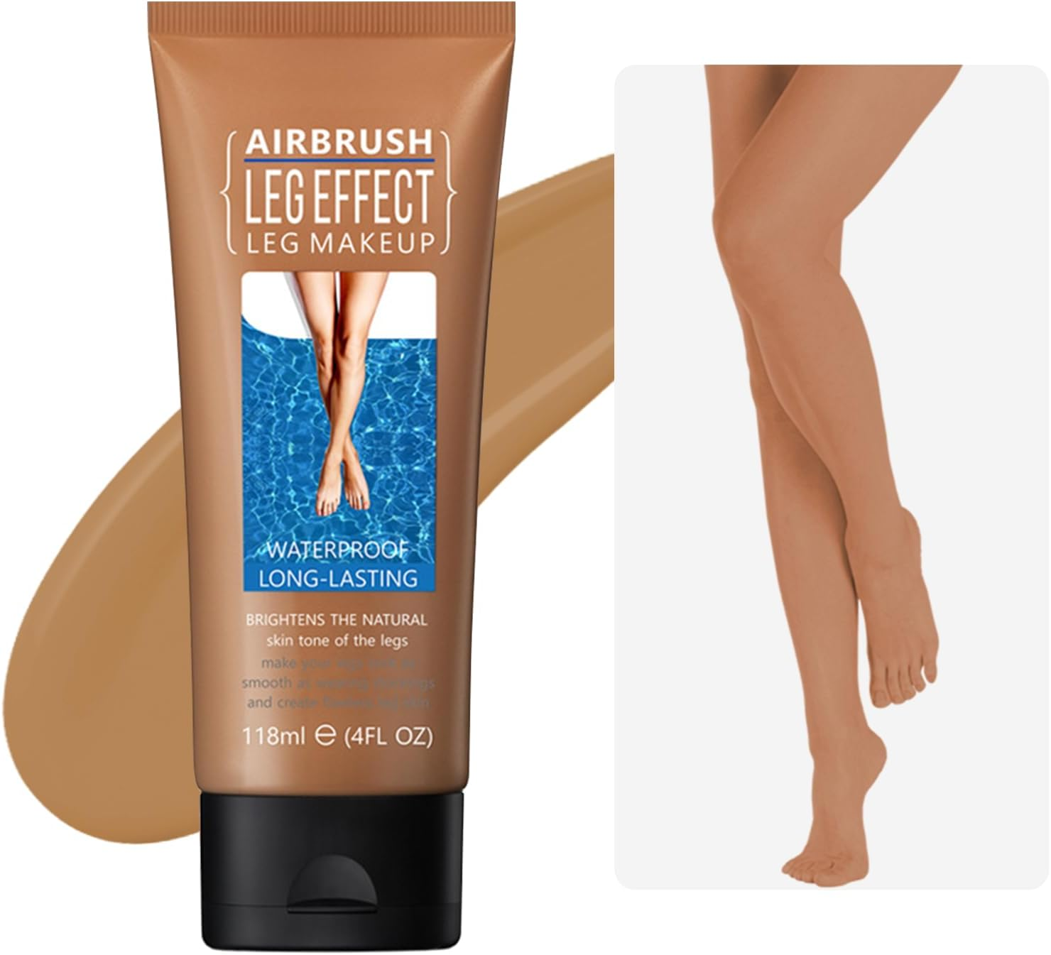 Leg Makeup Waterproof, Smooth Legs, Fade the Skin Color of Legs, Effectively Cover the Scars of Legs and Body, Long-Term Body Foundation Make-Up