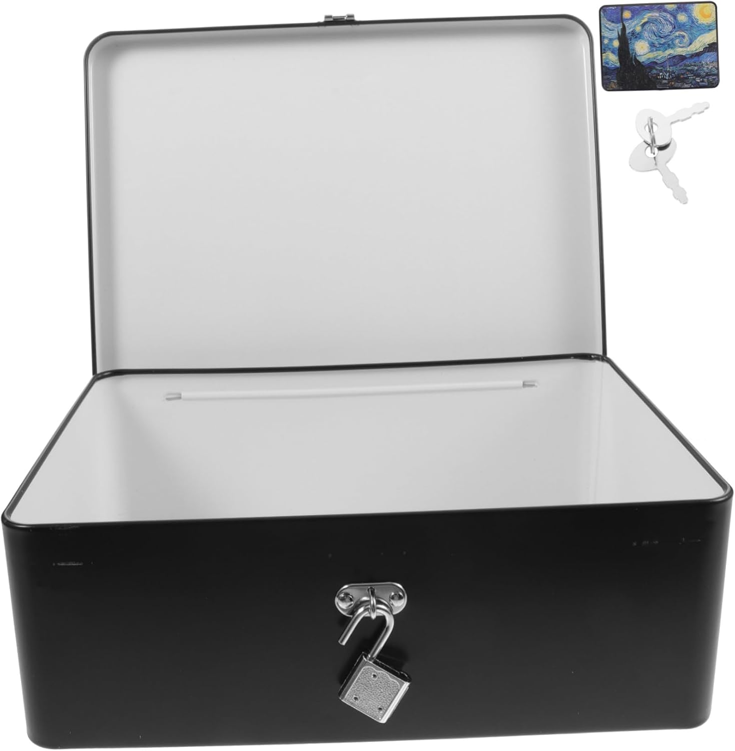 Lock Box for Jewelry Small Tin Storage Decorative Lid Onion Potato Basket Storage Bin image number 5