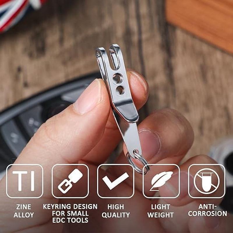 Multi-Purpose Suspension Clips for Hanging EDC Gear - Keychain Clip Holder for Flash Drive Emergency Whistle - Durable Belt Hook with Key Ring for Outdoor Camping Quick Hanging Tool image number 1