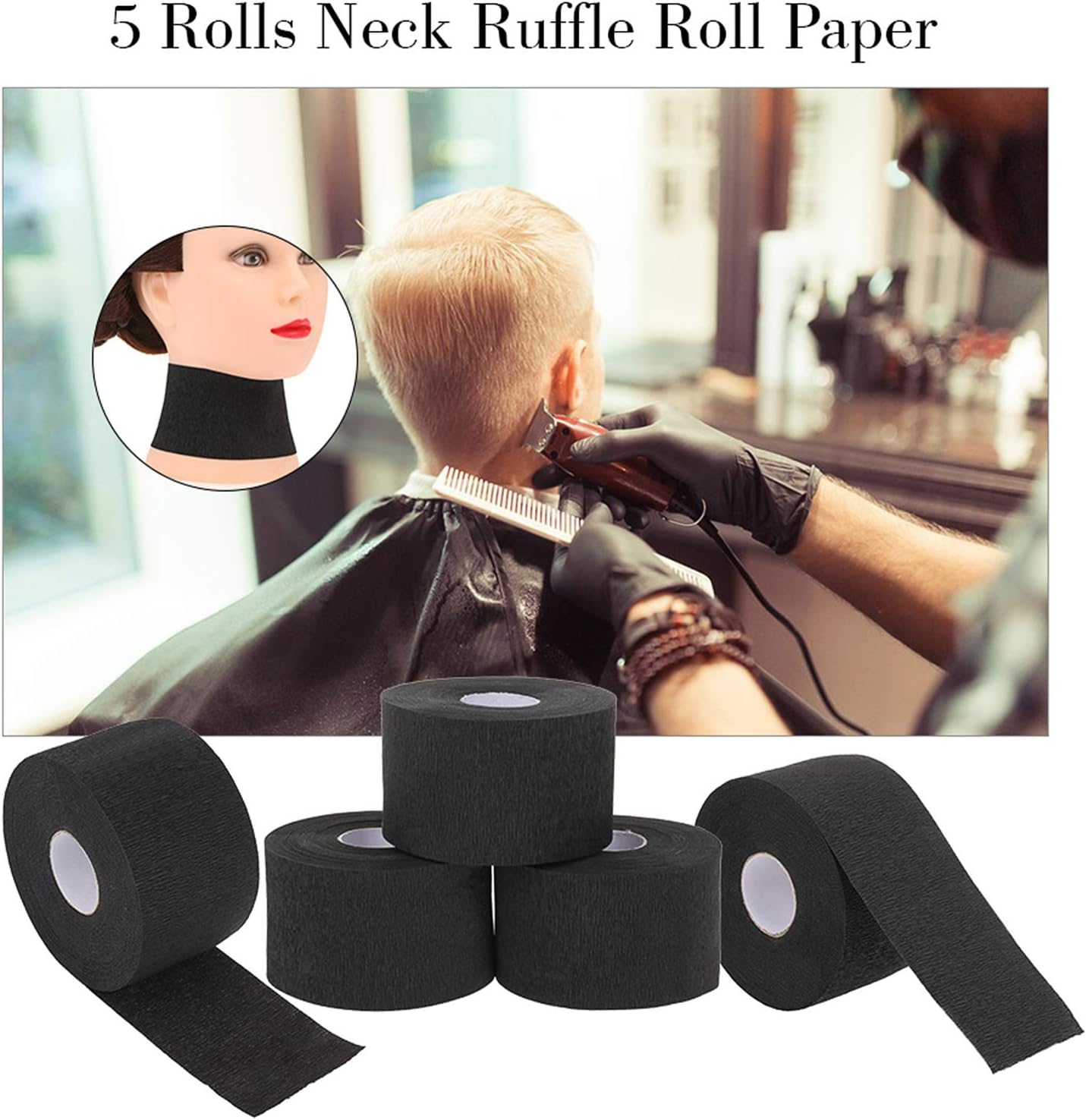 5 Rolls Neck Ruffle Roll Professional H Cutting S N Hairdressing Collar Accessory Necks Covering