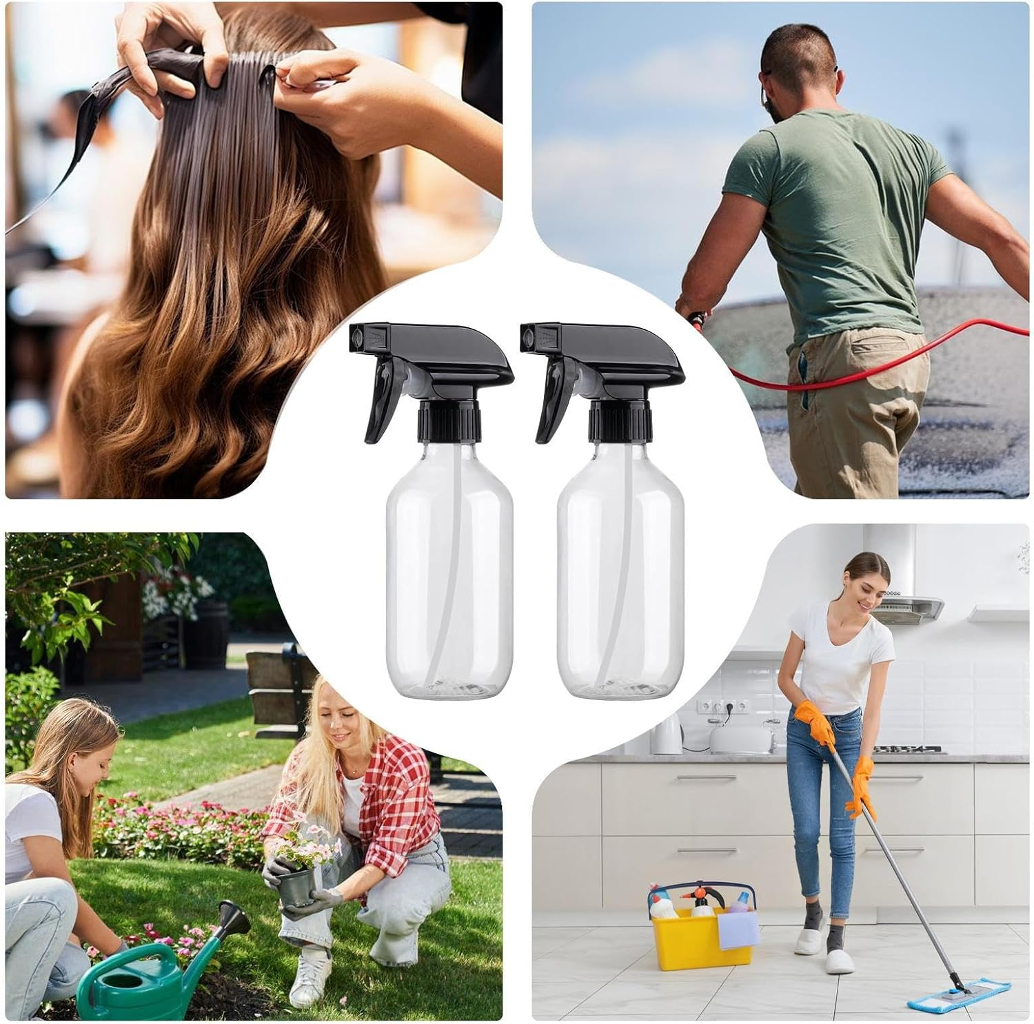 Gen?Rico Water Bottle - 300Ml Kitchen | Multifunctional Sprayer with Accessories | Garden for Hair Home Hair Perfume, Daily Reusable Bottle image number 3