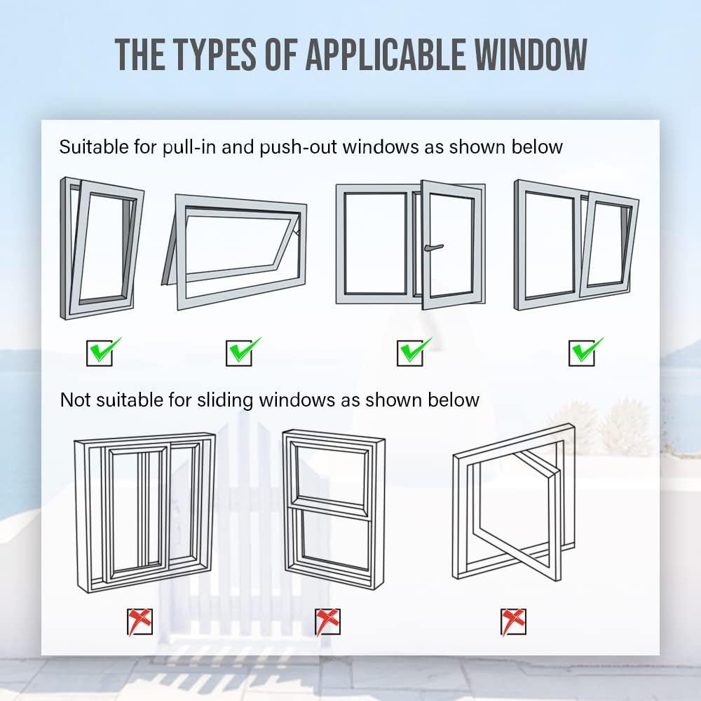 BEWAVE Portable AC Window Seal, 158Inch/400Cm Universal, White, Polyester, Window Seal, Weather Strip, 157 Inches image number 2