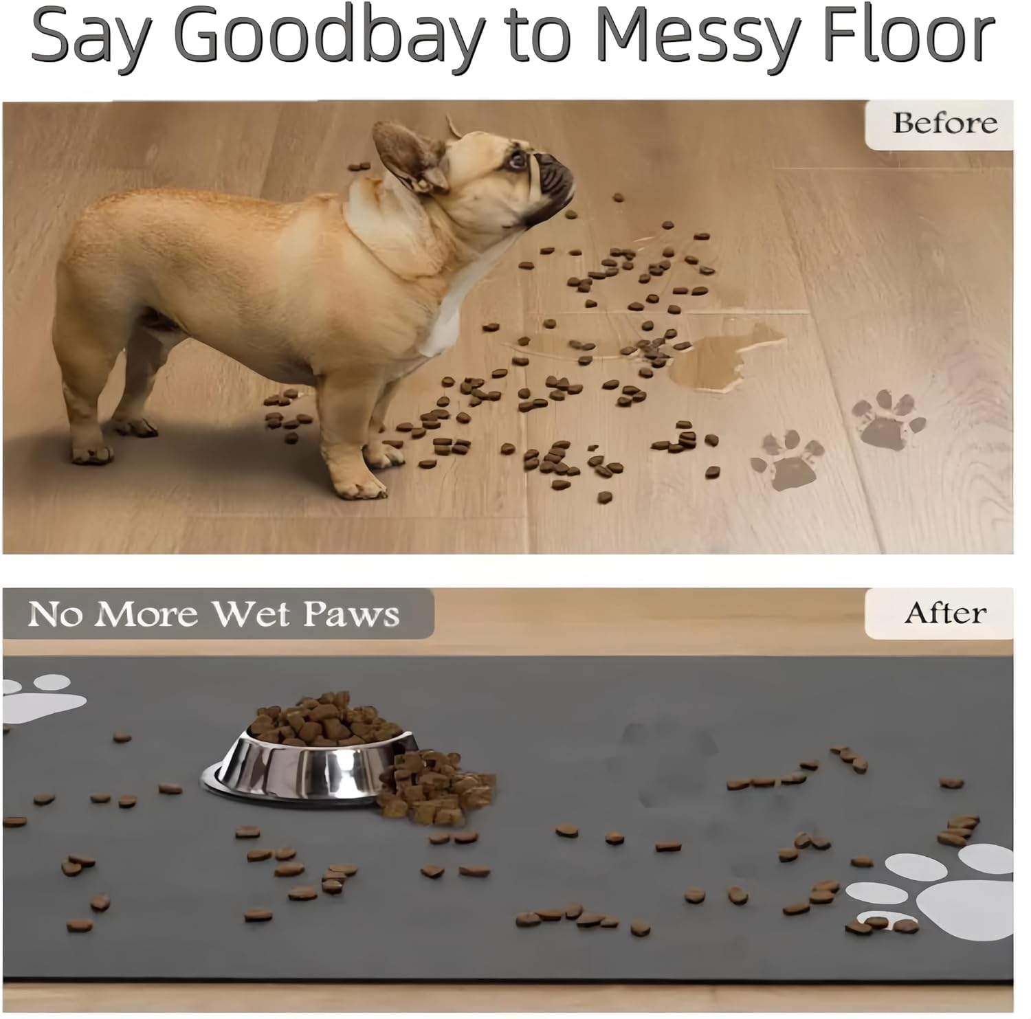 Oundarm Pet Feeding Mat, 24" X 16" Absorbent Dog Food Mat, Dog Mat for Food and Water, No Stains Quick Dry Dog Water Dispenser Mat, Pet Supplies Dog Placemat Dog Water Bowl for Messy Drinker image number 1