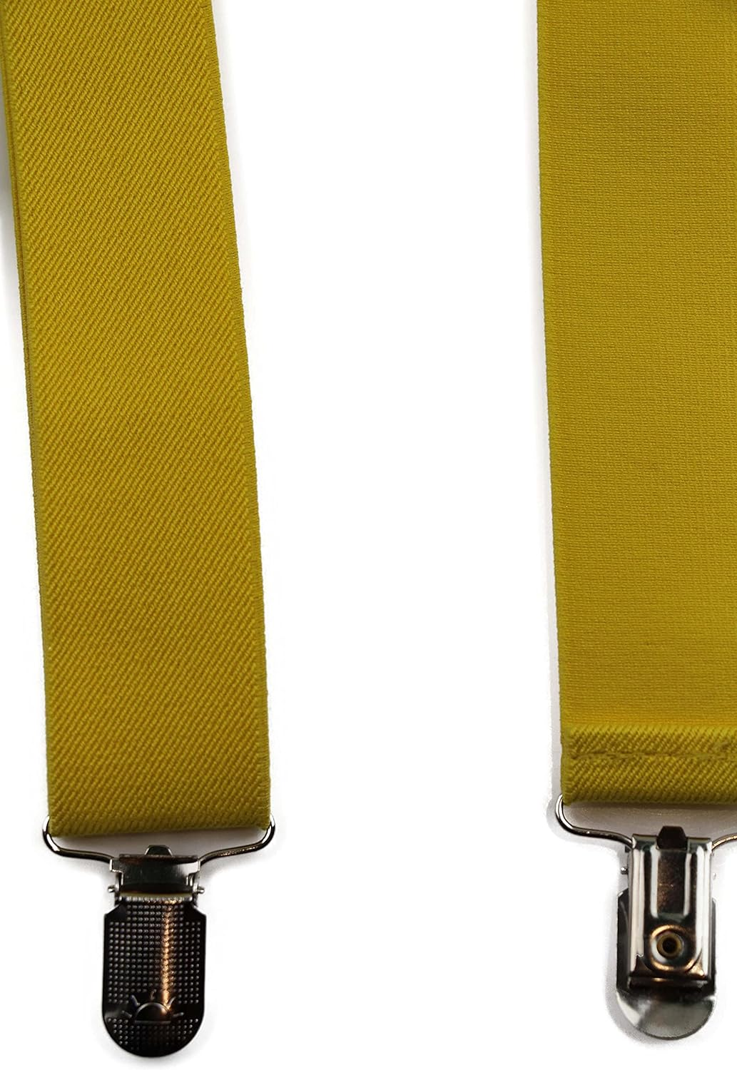 Wide Heavy Duty Adjustable 100Cm Yellow Adult Mens Suspenders image number 2