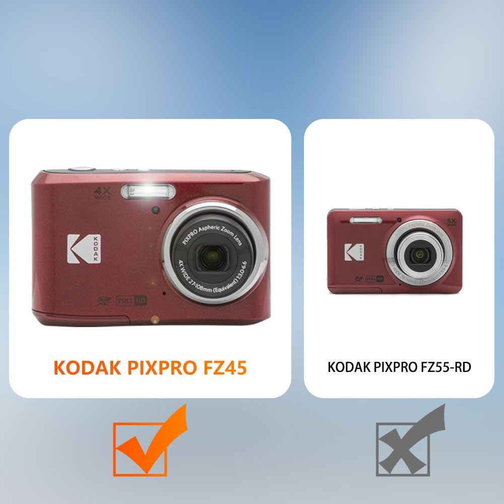 Tedubax Case for Kodak PIXPRO FZ45 Case, Soft Silicone Case for Kodak PIXPRO FZ45 - Anti-Scratch Slim Fit Lightweight Protective Case - Pink - Black image number 5