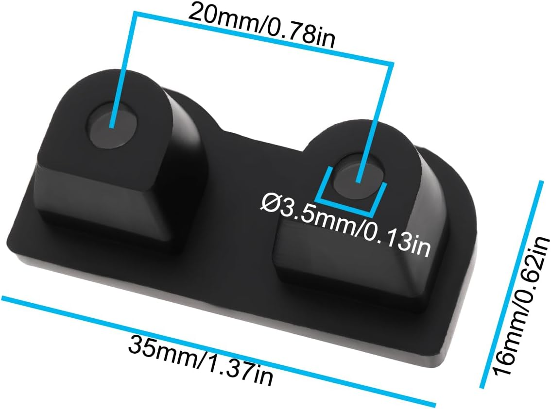 VGOL 10Pcs Waterproof Cable Gland Insert Compatible with Anderson 50A Plug Double Hole Wire Connectors