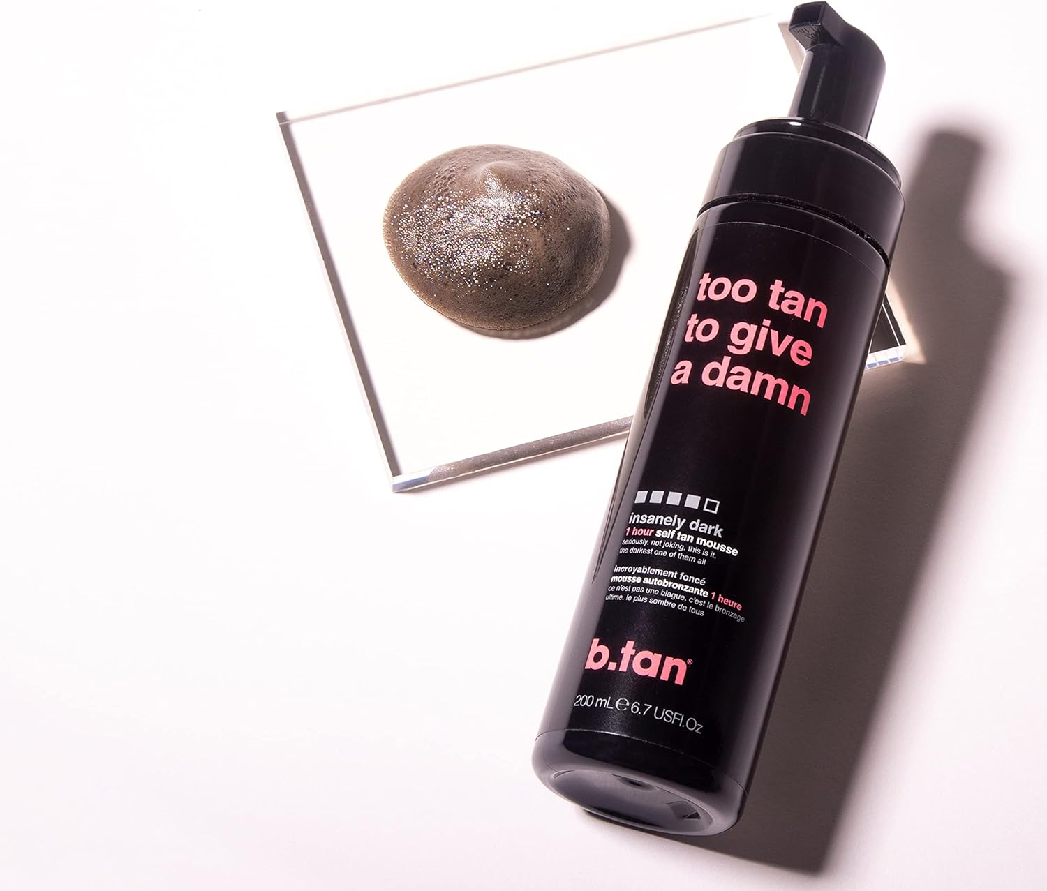 B.Tan Too Tan to Give a Damn Self Tan Mousse for Unisex 6.7 Oz Mousse image number 3