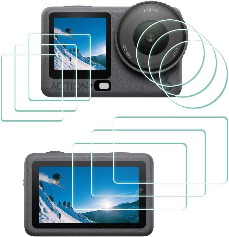 ULBTER Lens Screen Protector for DJI OSMO Action 6 Camera [9Pack], Tempered Glass Cover 9H Hardness Ultra-Clear Anti-Scrach Anti-Fingerprint Anti-Bubble image number 3