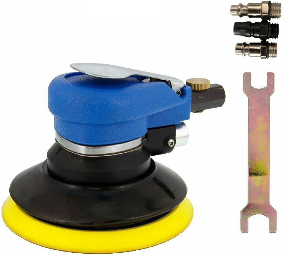6'' Air Random Orbital Palm Polisher Sander Vacuum Pneumatic Tools 150Mm +Wrench