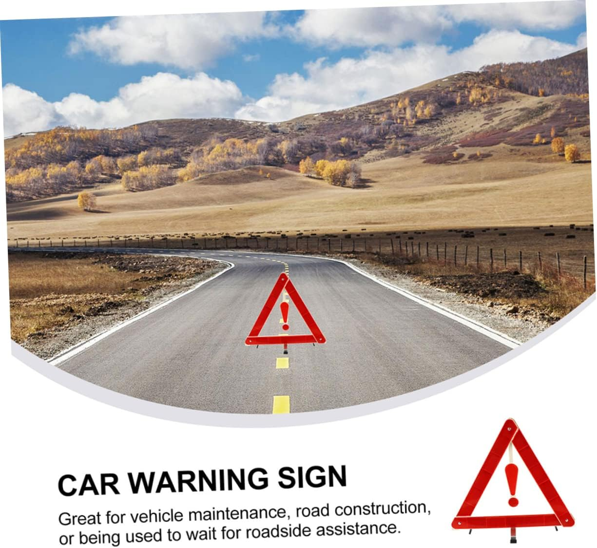 Warning Triangle Auto Warning Sign Triangle Road Safety Foldable Car Safety Sign