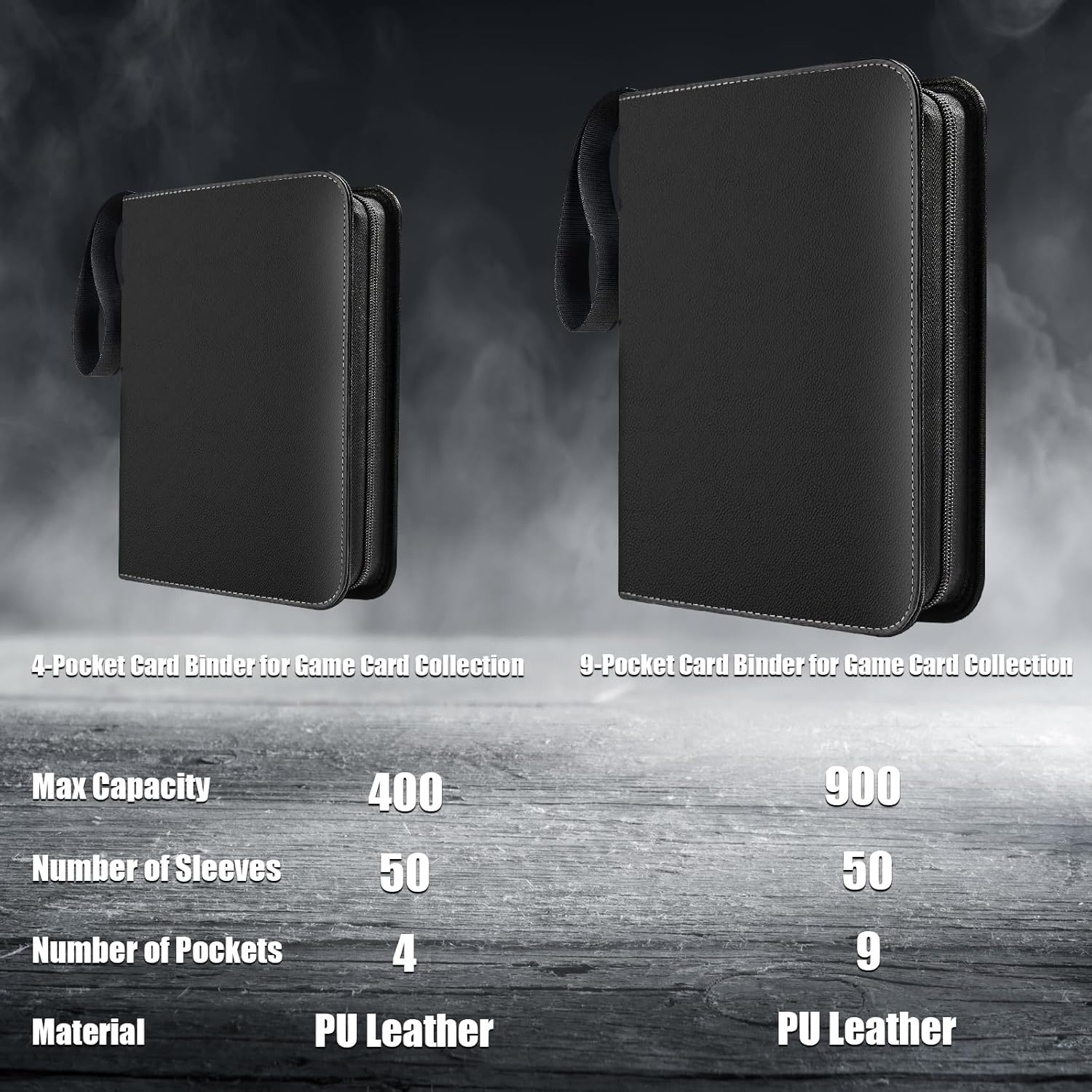 9 Pocket Card Binder, Premium Zip Trading Card Binder, 900 Double Sided Pocket PU Collection, Collector Album, Card Folder for MTG, TCG, Sports Cards, image number 6