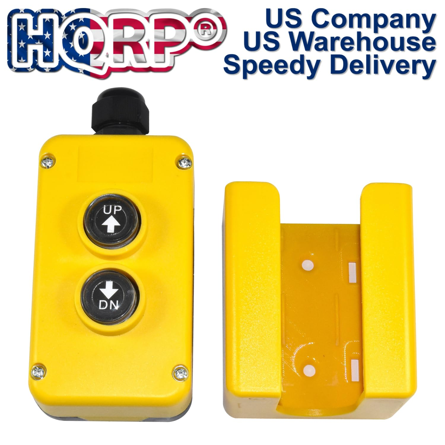 HQRP Dump Trailer Remote Control Switch 12V DC up and down for Liftgate, Hydraulic Pump, Truck Tipper, Tire-Removal Machine, Car Tail, Trailer Hoist, Dump Trailer Controller, 4-Wire 12V Replacement