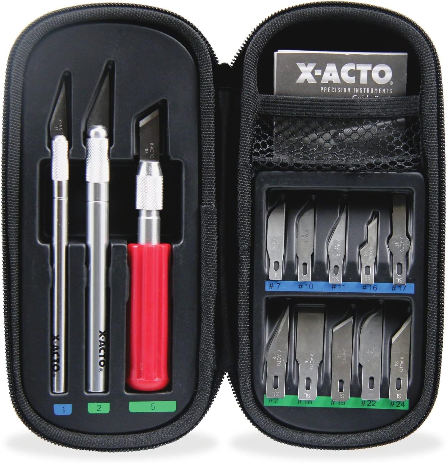 X-ACTO Compression Basic Knife Set, 3 Knives, 13 Blades, Soft Carry Case, 17 Count image number 1
