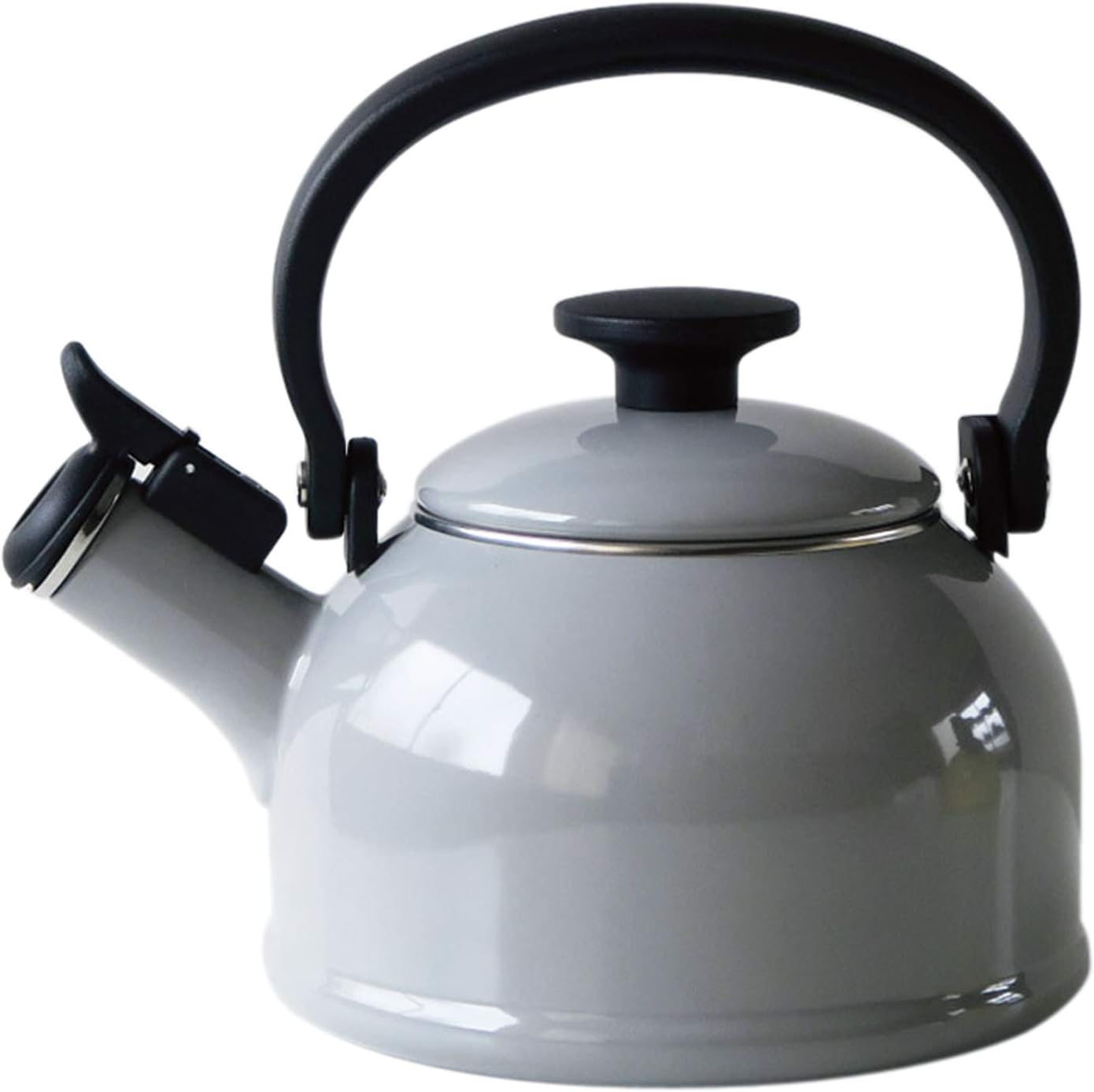 Fuji Hollow CTN-1.6WK.SB Whistling Kettle, Induction Compatible, Cotton, 0.4 Gal (1.6 L), Smoke Blue