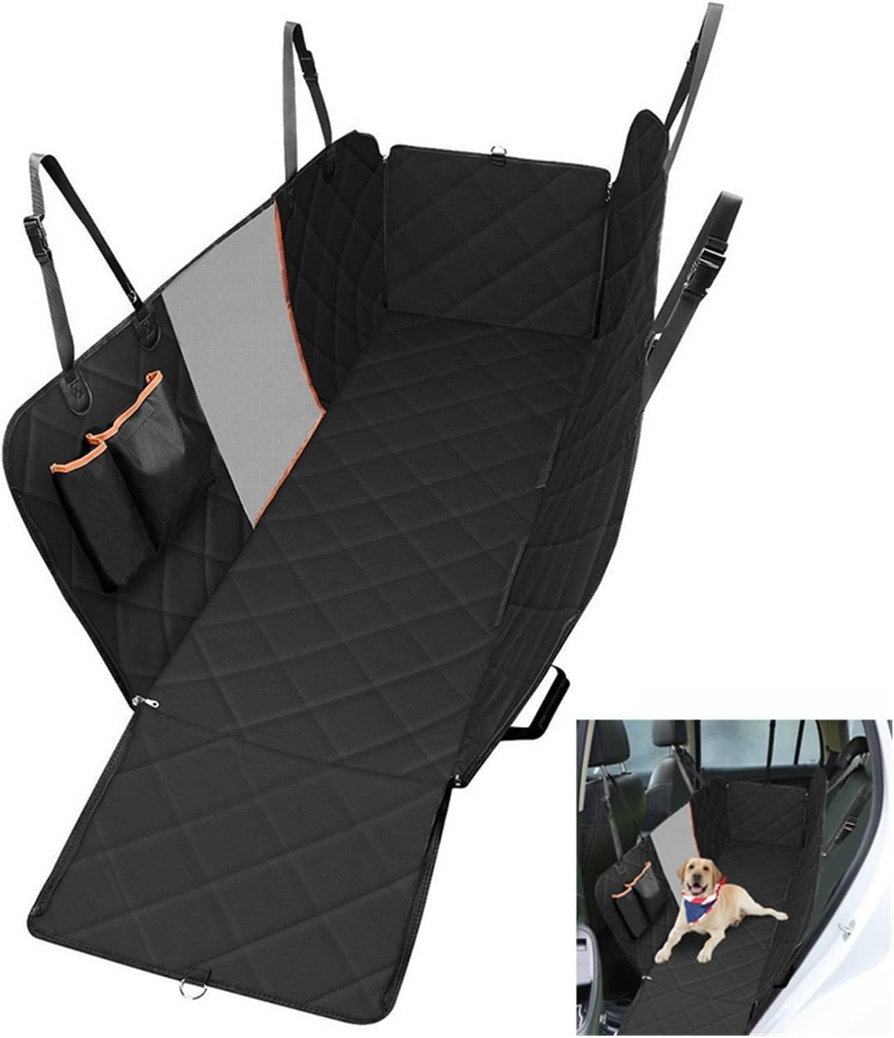 Dog Car Seat Cover Dog Car Seat Cover Pet Dog Travel Mat Mesh Dog Rack Car Hanging Mattress Protector Dog Hammock(Color:4)