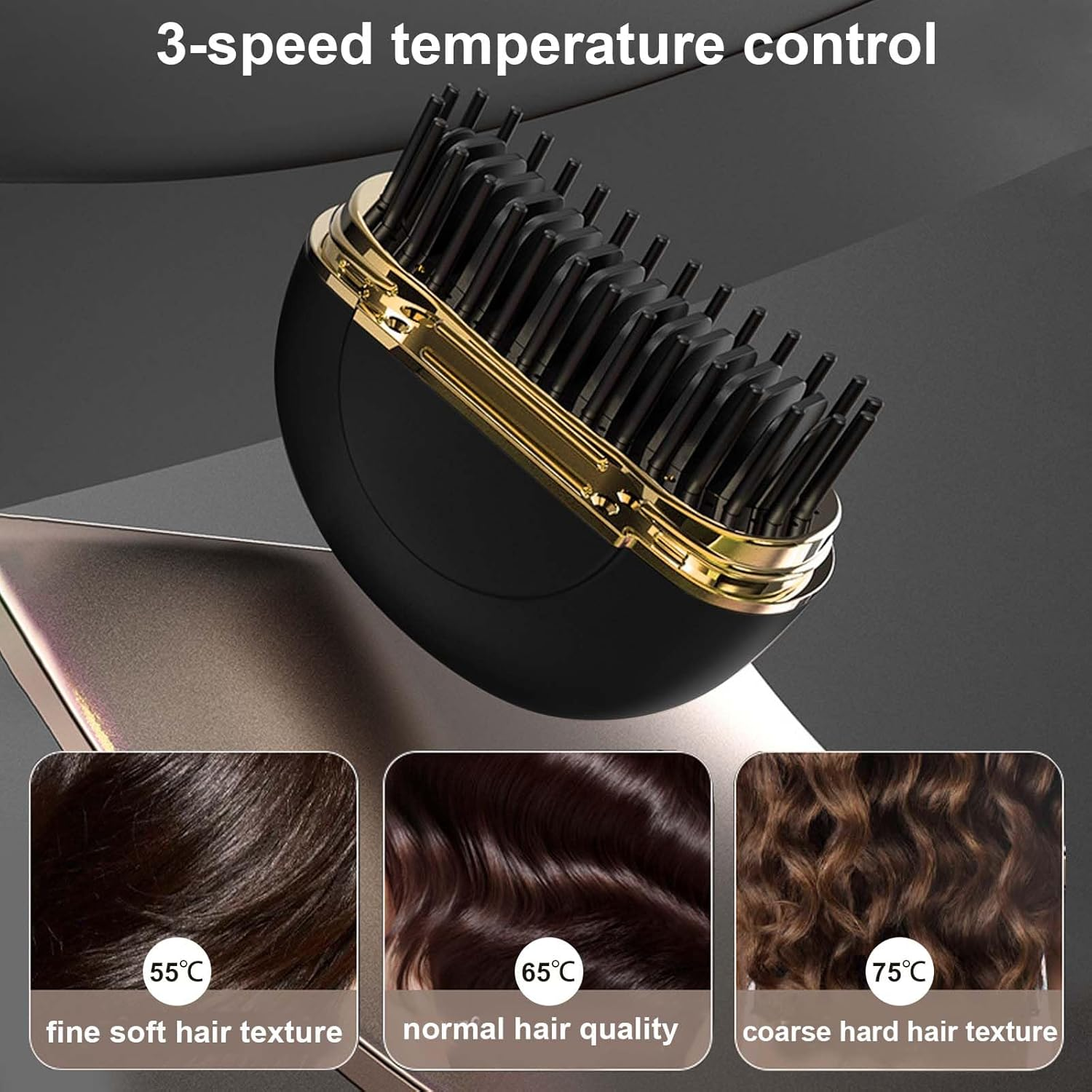 Direct Mini Hair Straightener, Wireless Mini Straightener for Short Hair, Small Hair Straightener Fits in Handbag, Mini Hair Straightener Brush, Portable Straightening Brush for Travel, Hair and Beard image number 4