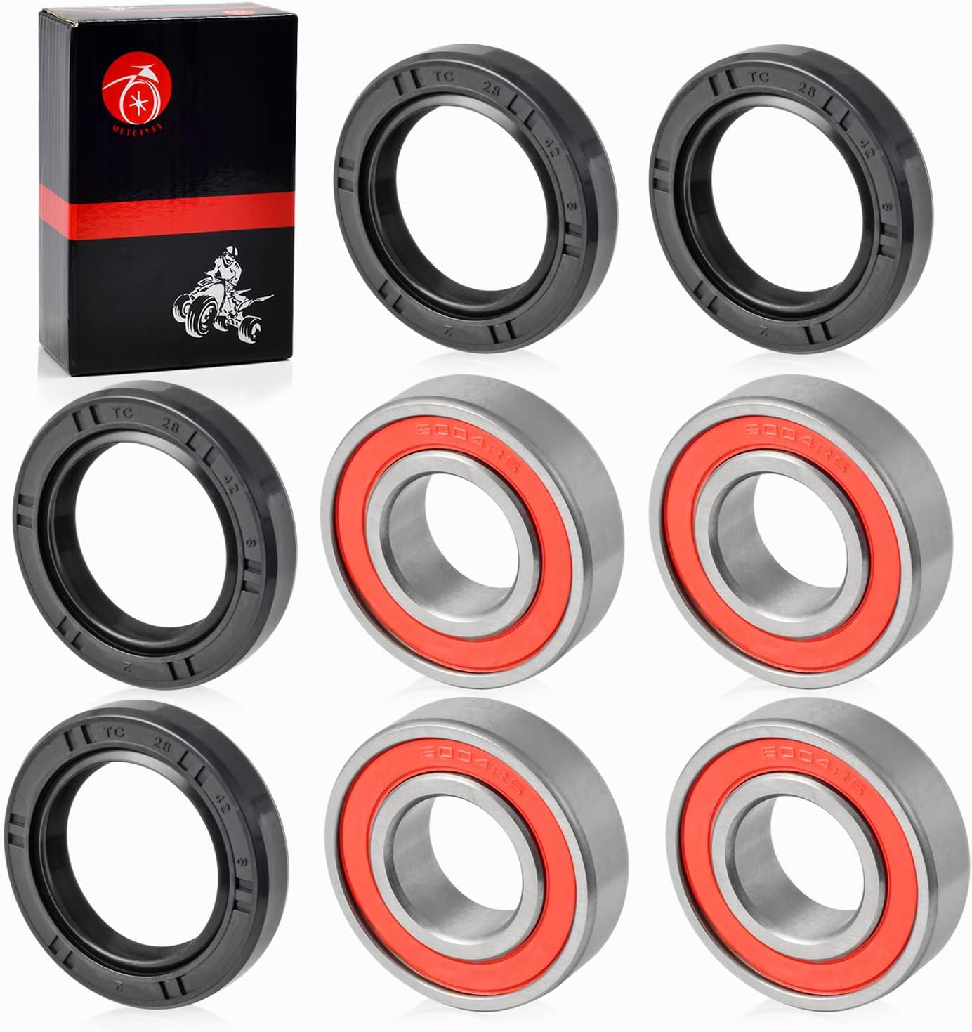 Front Wheel Bearings and Seals Kit for HONDA Recon 250 TRX250TE TRX250TM 1997-2018 TRX200D 1990-1997 TRX350TE TRX350TM 2000-2006 image number 4