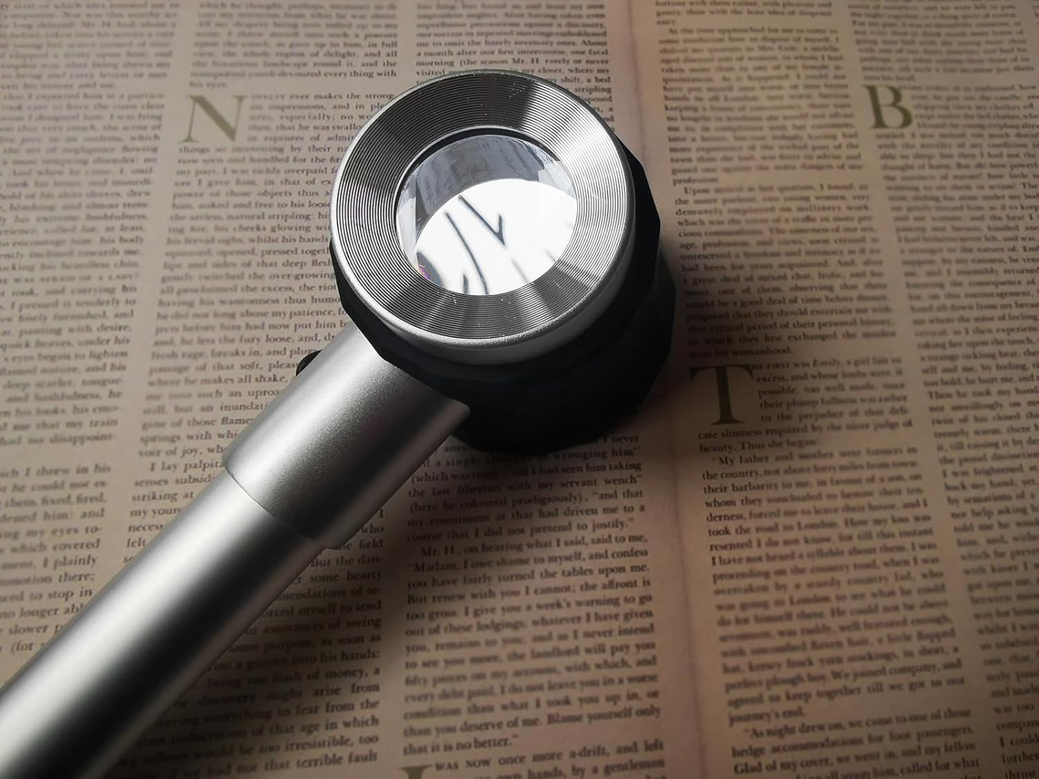 Magnifying Glass 45X, Stainless Steel Folding Magnifying Glass Jeweller Magnifying Glass Jewellery Magnifying Glass for Coins Magnifying Glass Stamps image number 1