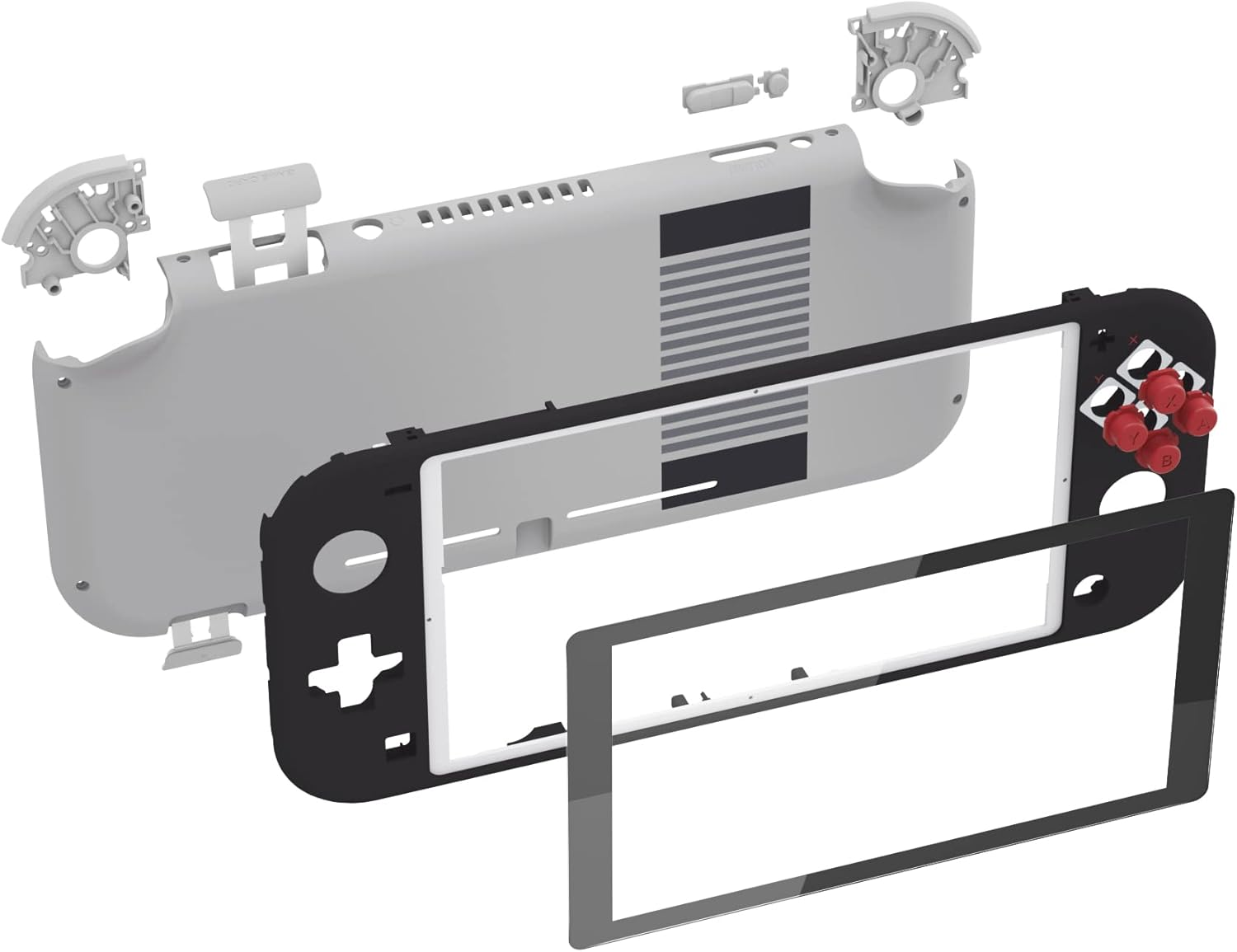 Extremerate Classic NES Style DIY Replacement Shell for Nintendo Switch Lite, NSL Handheld Controller Housing W/Screen Protector, Custom Case Cover for Nintendo Switch Lite image number 6