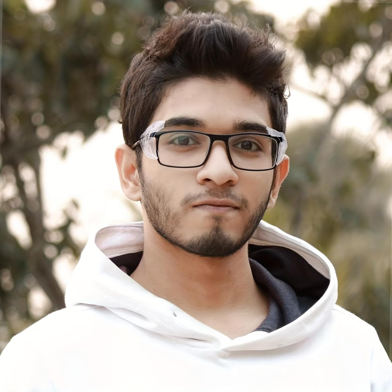 Eye Glasses Side Shields，5 Pairs Slip on Side Shields for Safety Glasses Side Shields for  Glasses for Small to Medium Eyeglasses image number 6