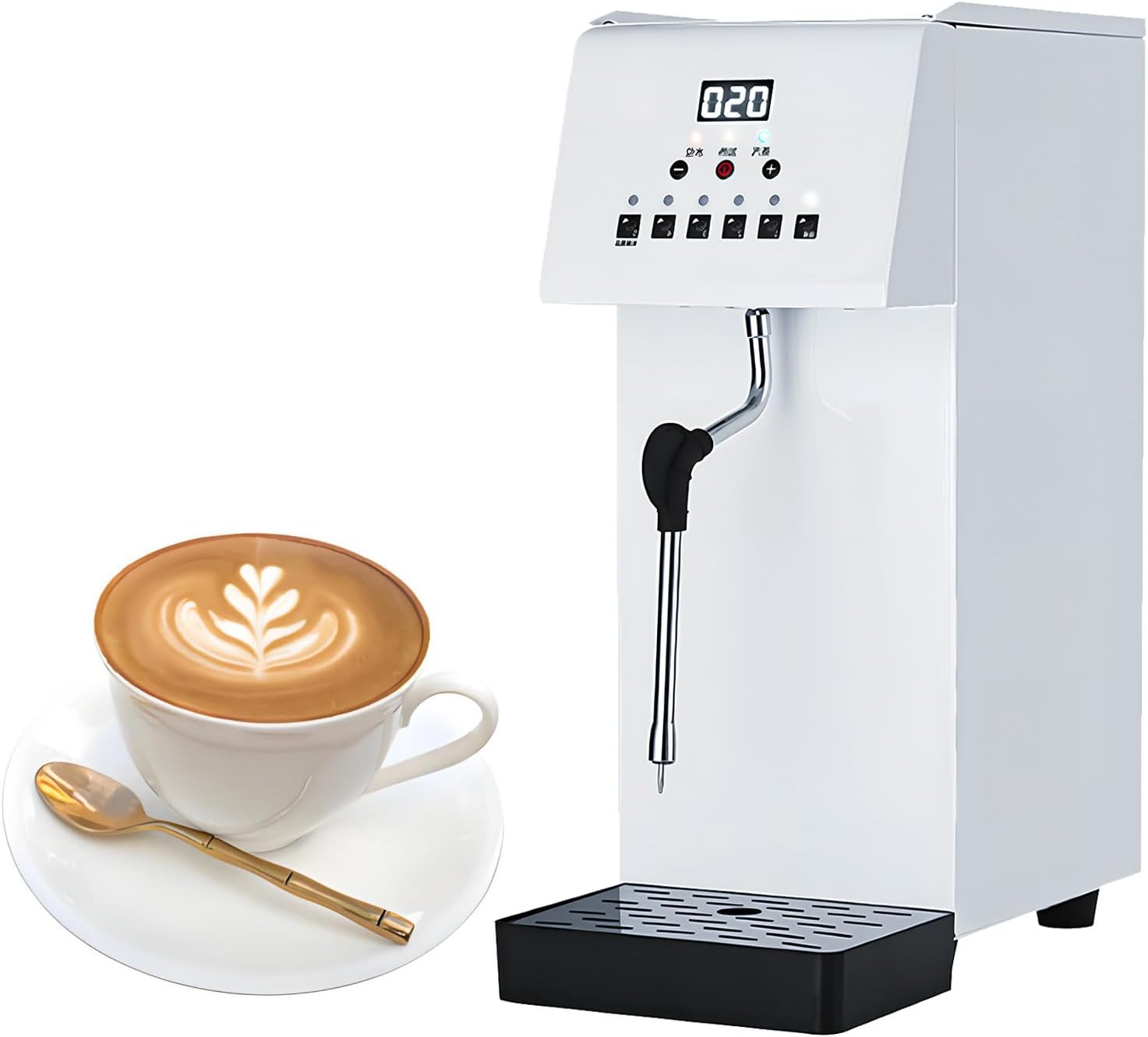 Coffee Milk Foam Machine, Commercial Milk Steamer Machine, 6L Capacity, LED Display, Stainless Steel, for Espresso Coffee Dessert Shop, Bubble Tea, and Milk Tea image number 6