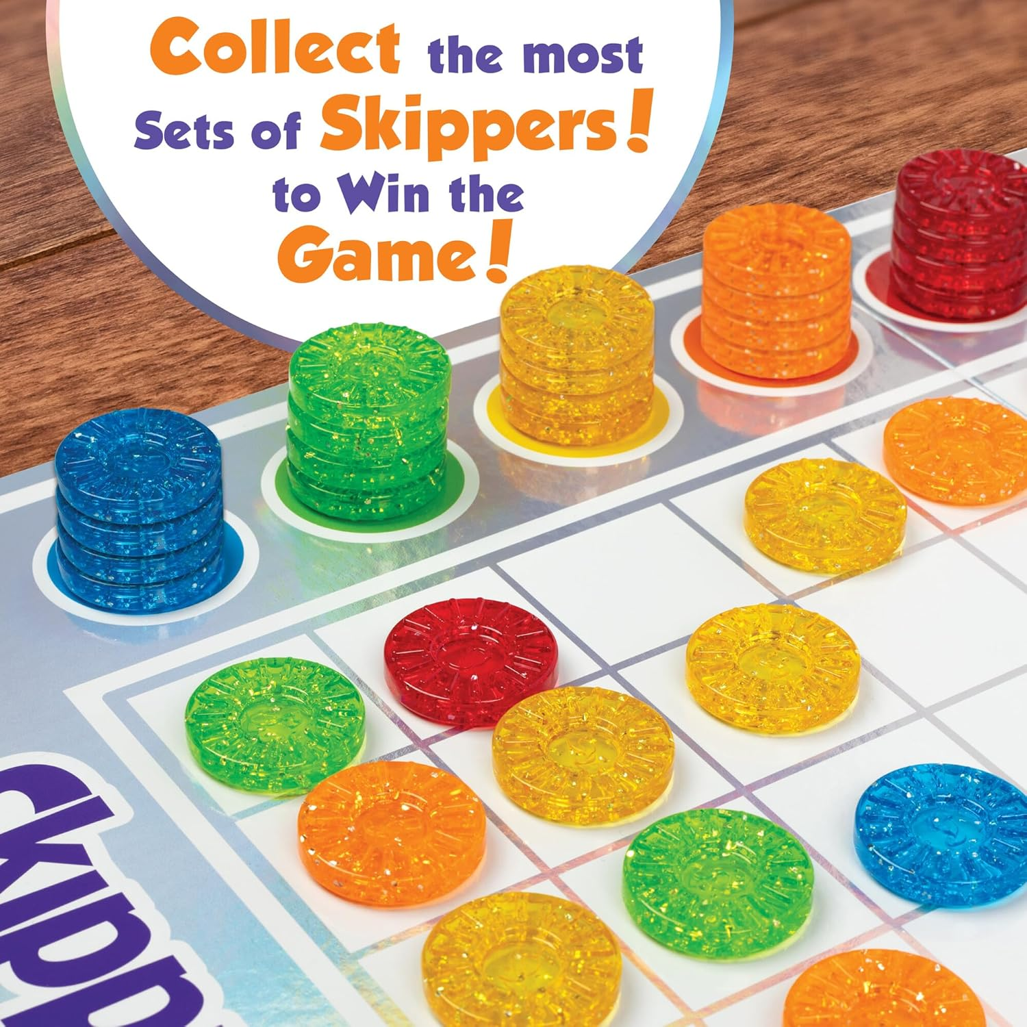 Mindware Skippity &ndash; Jump-And-Capture Board Game for 2 to 4 Players &ndash; Twist on Checkers &ndash; 100Pc &ndash; Fun for Kids & Adults, Ages 5+ image number 4