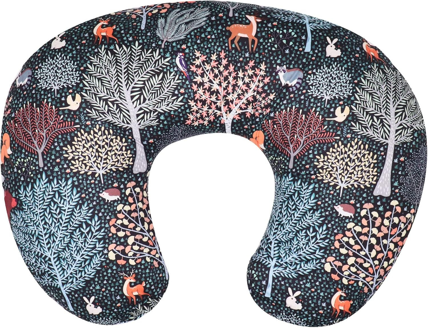 Baby Nursing Pillow Cover, Woodland Breastfeeding Pillow Slipcover Girls Boys, Nursing Pillow Case for Newborn, Soft Fabric Fits Snug on Infant, Washable and Breathable, Animals