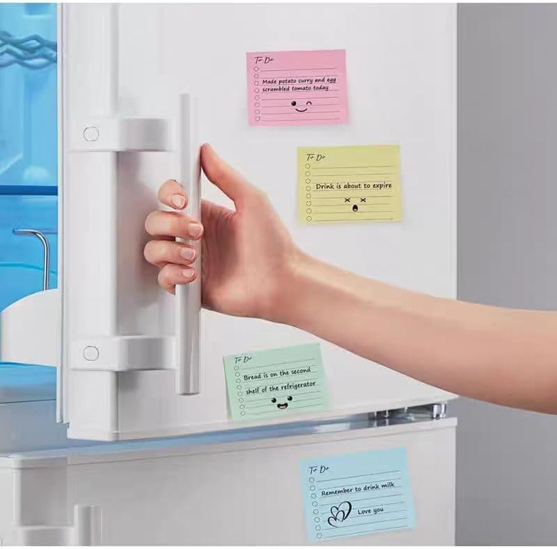 Bluejunior 6Pack to Do List Sticky Notes,Colourful Lines Self-Stick Sticky Notes,Post It Note Tags for Planner(300Sheets) image number 4