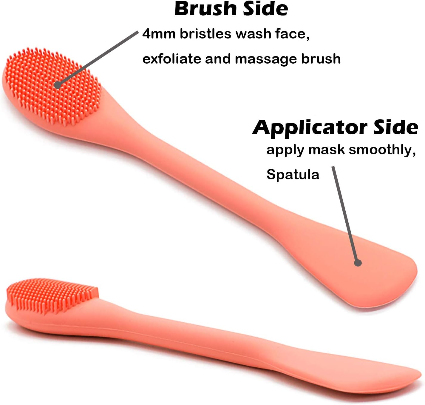 Rampula Silicone Face Mask Brush, Face Scrubber for Gentle Exfoliating & Hairless Moisturizers Applicator Tools for Apply Mud, Clay, Charcoal Mixed Mask, Cream, Lotion
