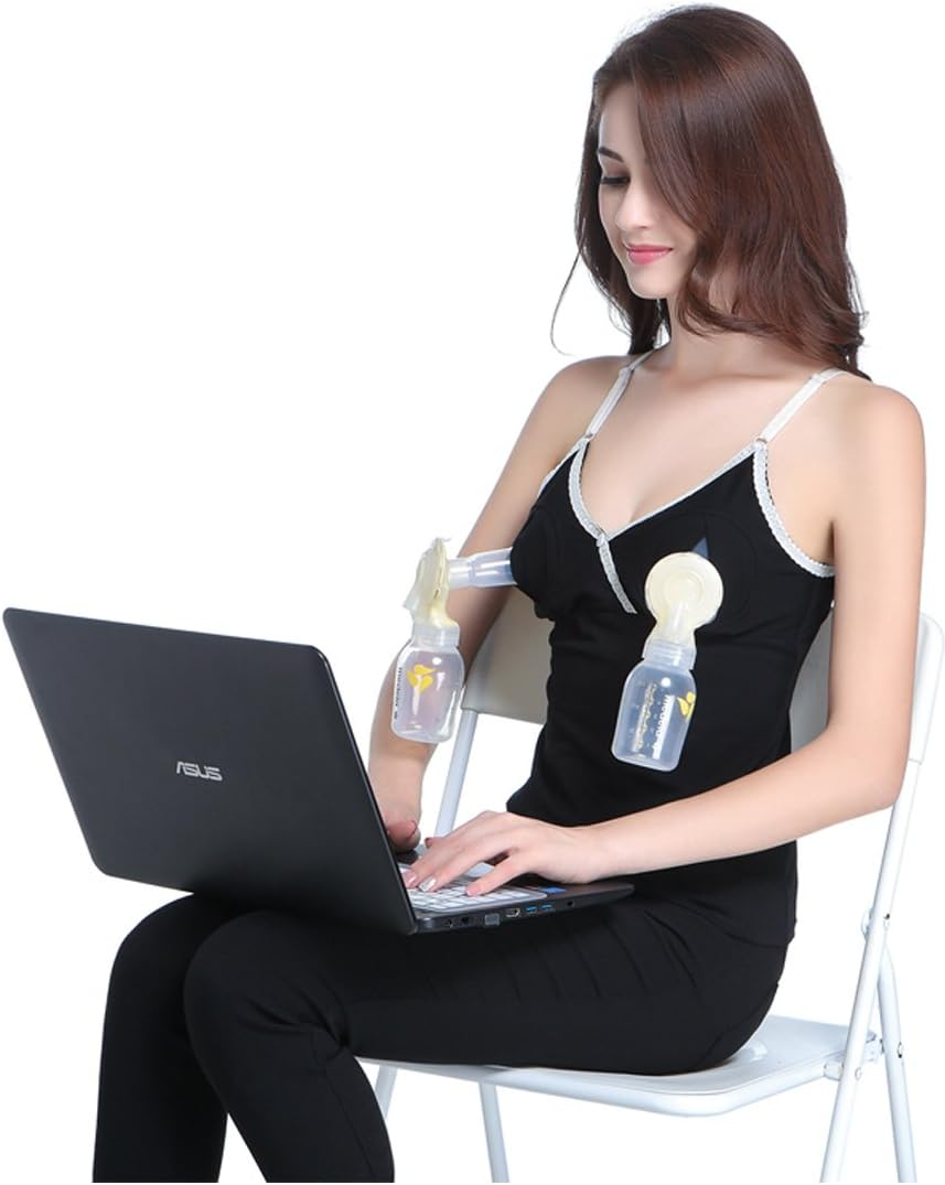 Jueshanzj Womens Maternity Vest Tank Top Handsfree Breast Pump Nursing Bra image number 1