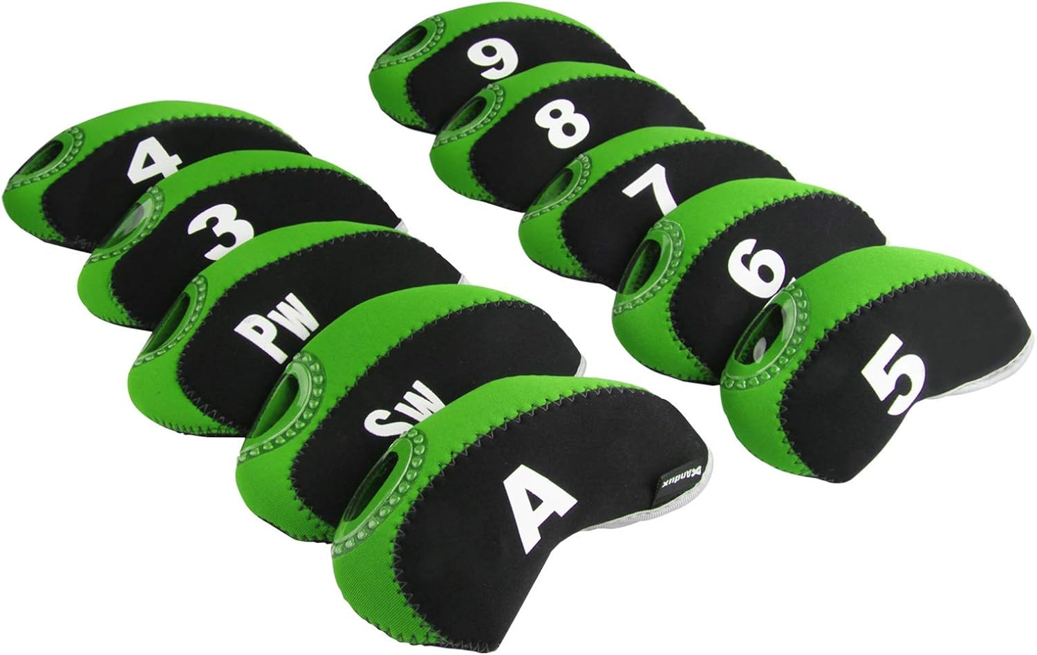 Number Print Golf Iron Club Head Covers with Transparent Window 10Pcs/Set image number 5