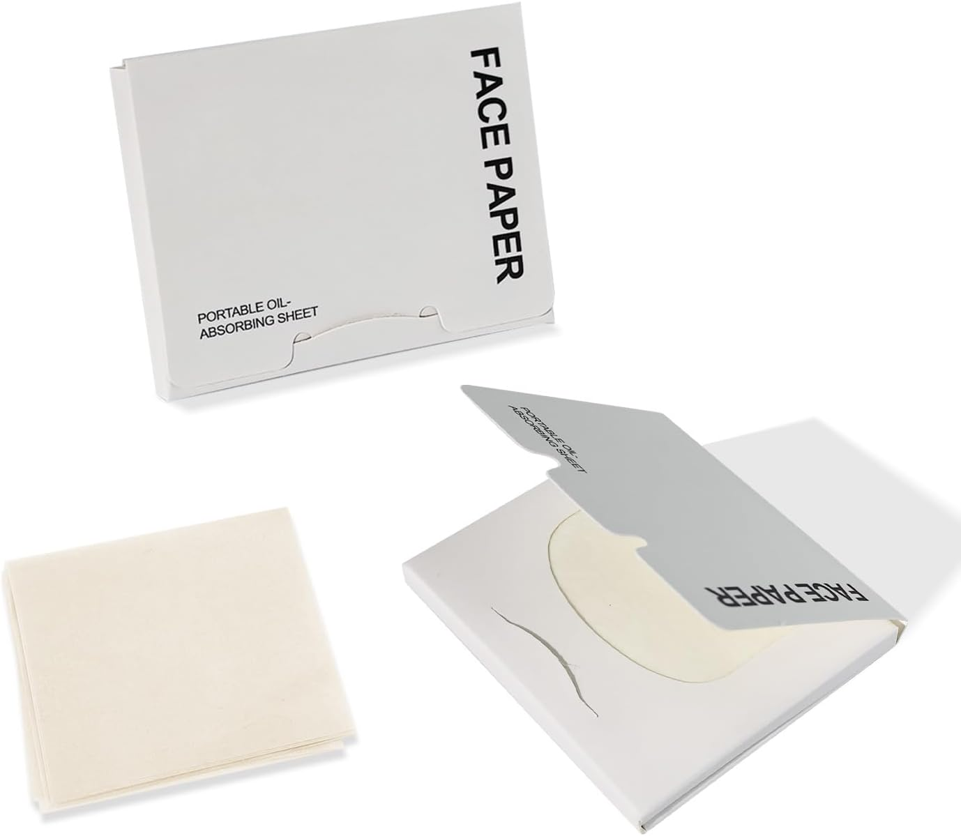 BOROLA Oil Blotting Paper for Face 200 Sheets Replacement Packs, Soft Absorbing Pads for Face Shine Control, Portable Oil Absorbing Tissues for Oily Skin, Design for Men & Women(White) image number 1