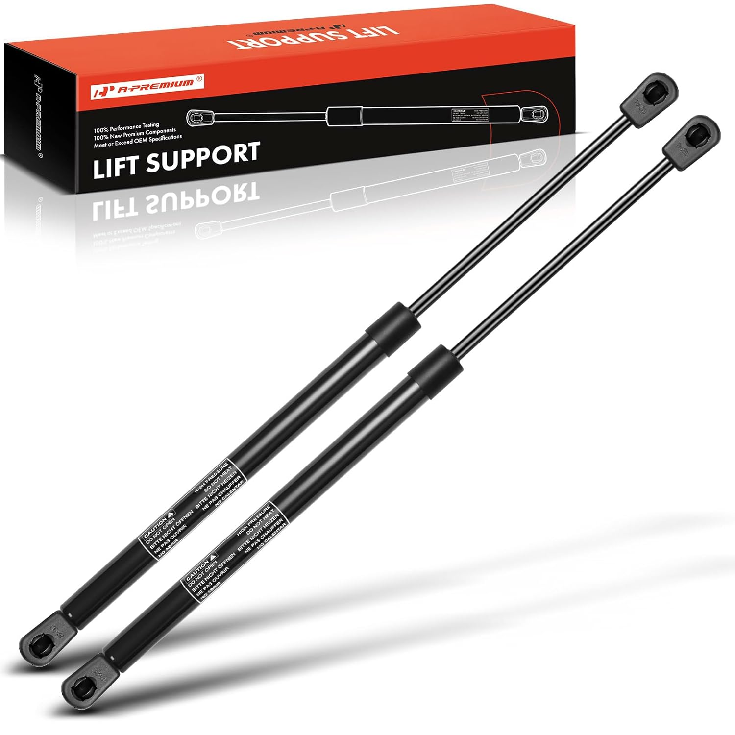 A-Preimum Rear Window Glass Lift Supports Shock Struts for Jeep Wrangler TJ 1997-2006 with Hardtop 2-PC Set