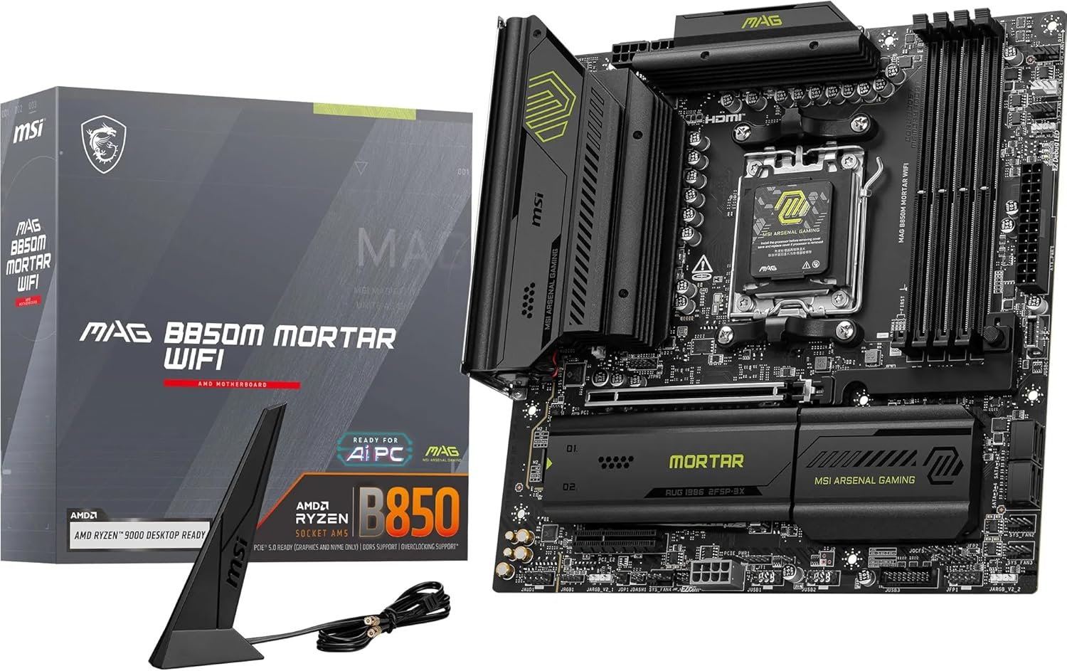 MSI MAG B850M Mortar Wifi (Socket AM5/B850/DDR5/S-ATA 6Gb/S/Micro ATX) image number 6