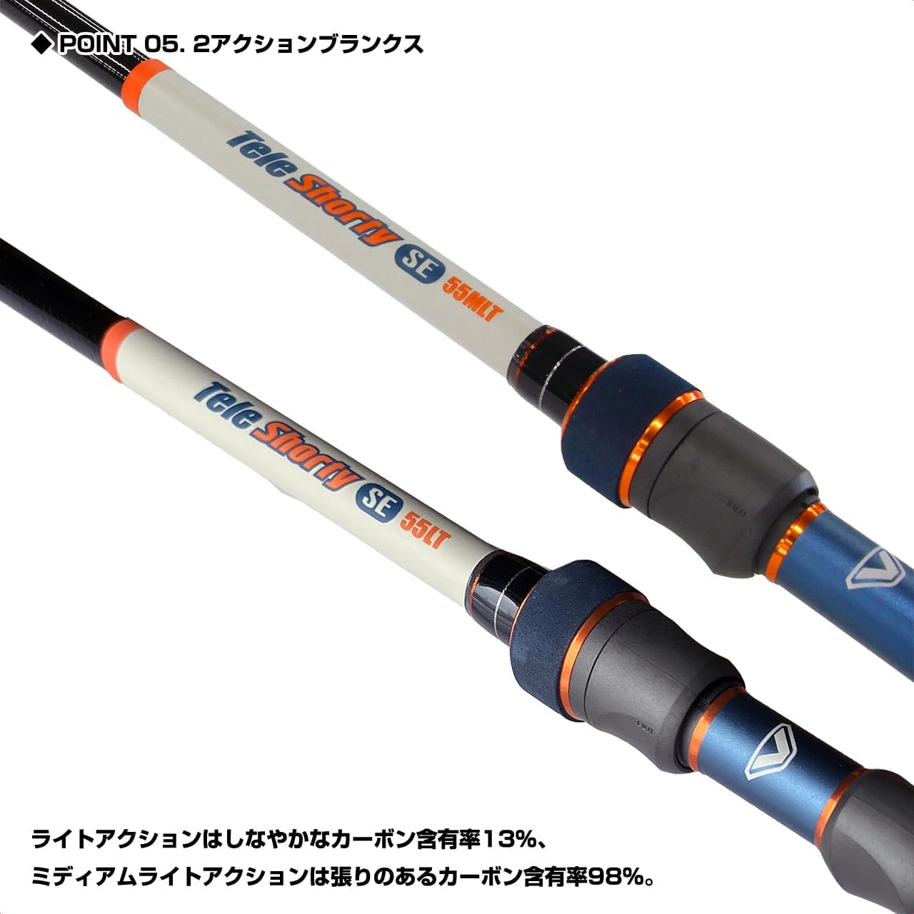 Viceo Teleshorty SE 55LT/55MLT TSHS55 Fishing Rod (Ultra Compact Lure Rod/Bag Size Easily) image number 4