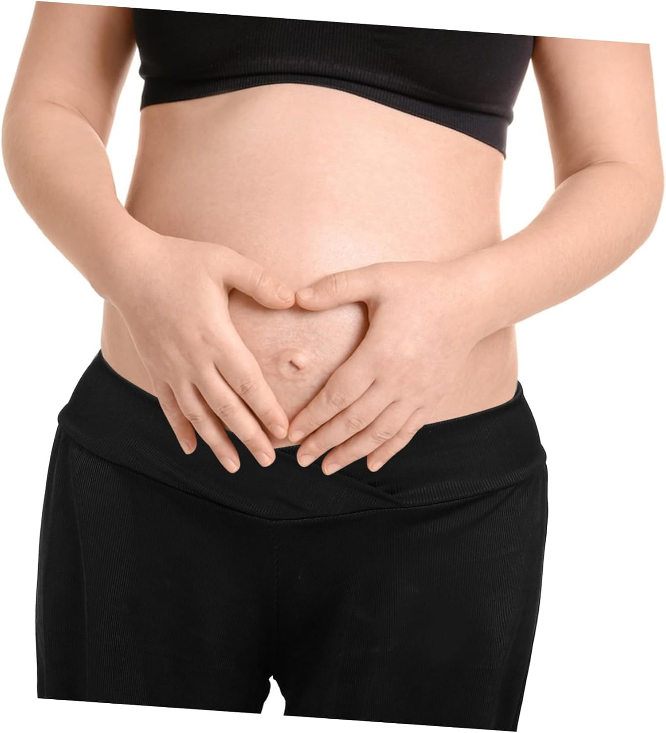 Beavorty Loose Maternity Shorts for Women High Waist Lightweight Breathable Pregnancy and Postpartum Lounge Shorts over Belly Safety Exposure Design Black