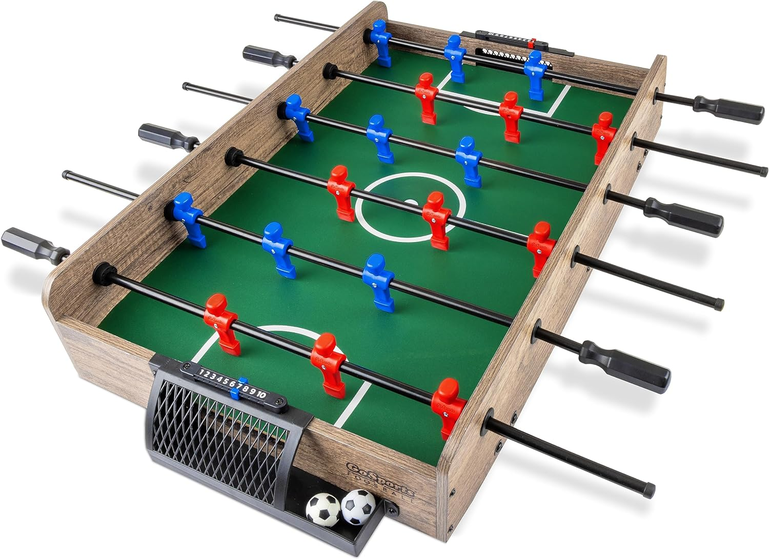 Gosports 32 Inch Tabletop Foosball Game Set - Oak or Black image number 1