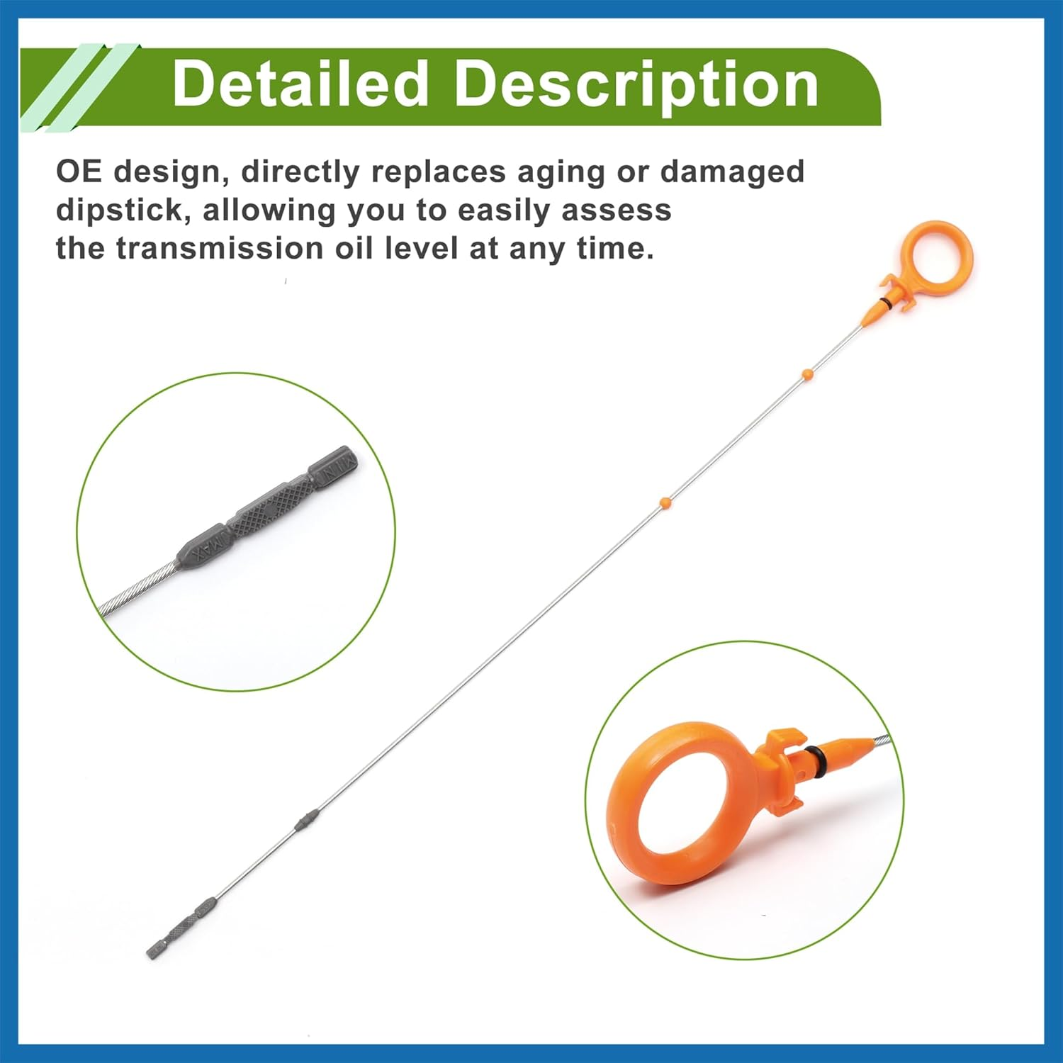 No.06F115611E Engine Oil Dipstick for Volkswagen Golf Variant 2004-2007 Orange Oil Level Dip Stick Double Hole Indicator Plastic Metal 1 Pcs image number 1