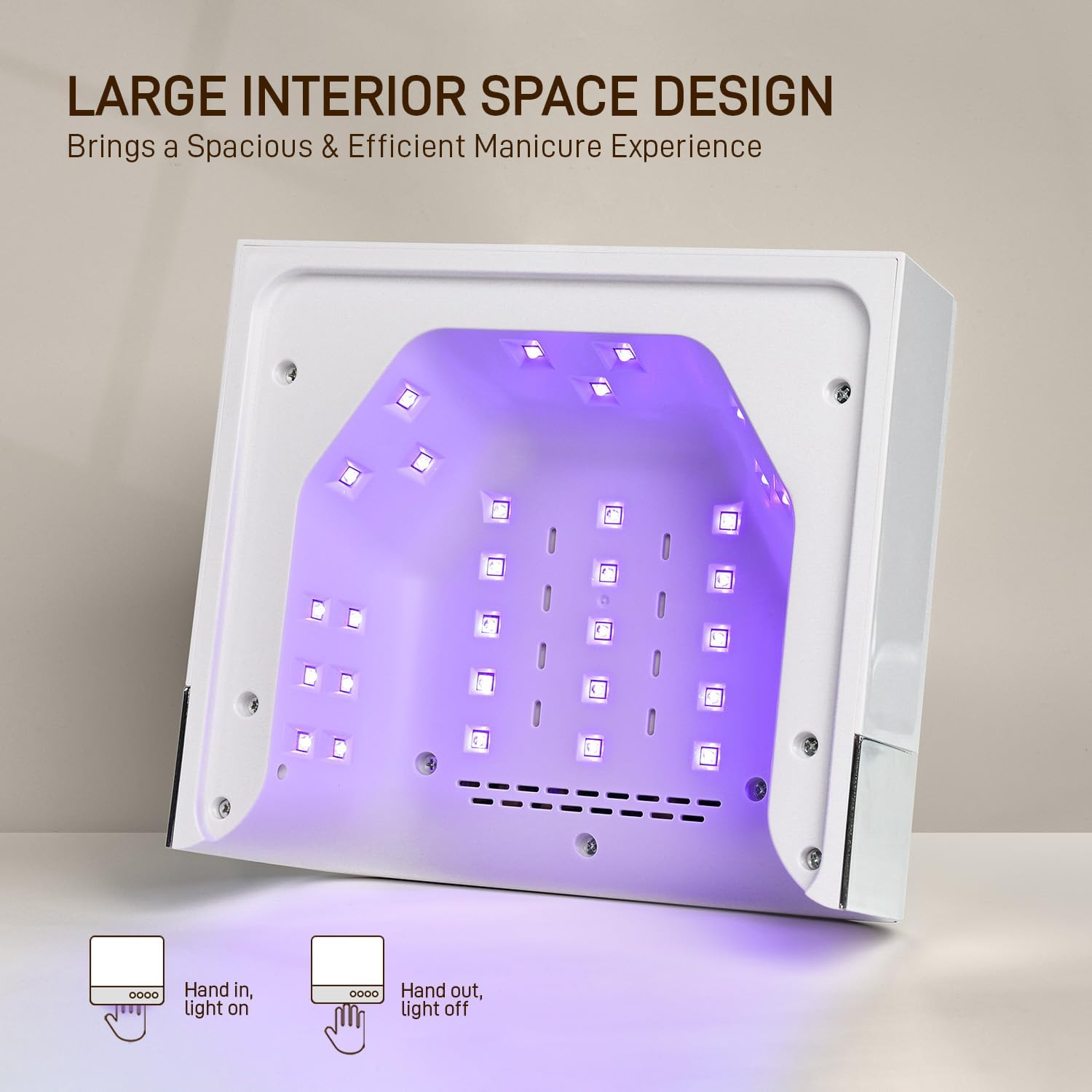 GAOY Professional UV Nail Lamp, Big Cavity Design for Long Nails, 36 LED Fast Curing Light with Infrared Sensor for Salon Gel and Acrylic Polish image number 1