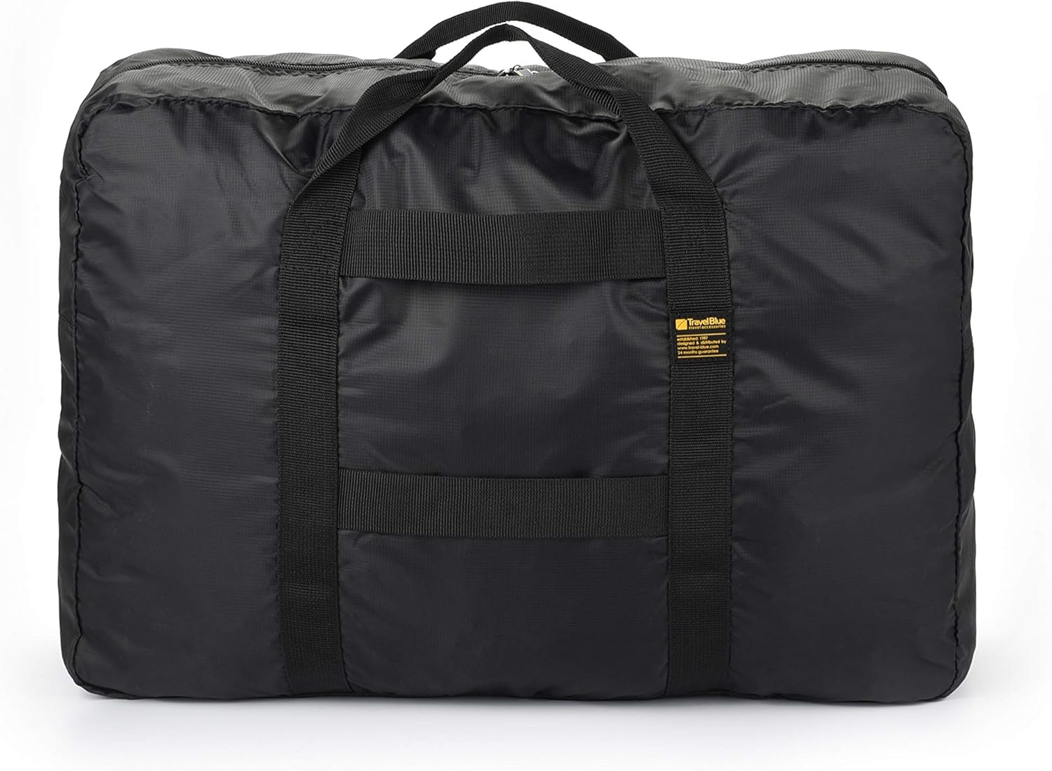 Ravel Blue Foldable Duffle Bag &ndash; Lightweight 16L, 30L, 48L & 60L Holdall &ndash; Compact Bag for Men & Women, Gym, Shopping & Overnight Use &ndash; Durable Polyester with Trolley Strap (Black, Large (48L)) image number 5