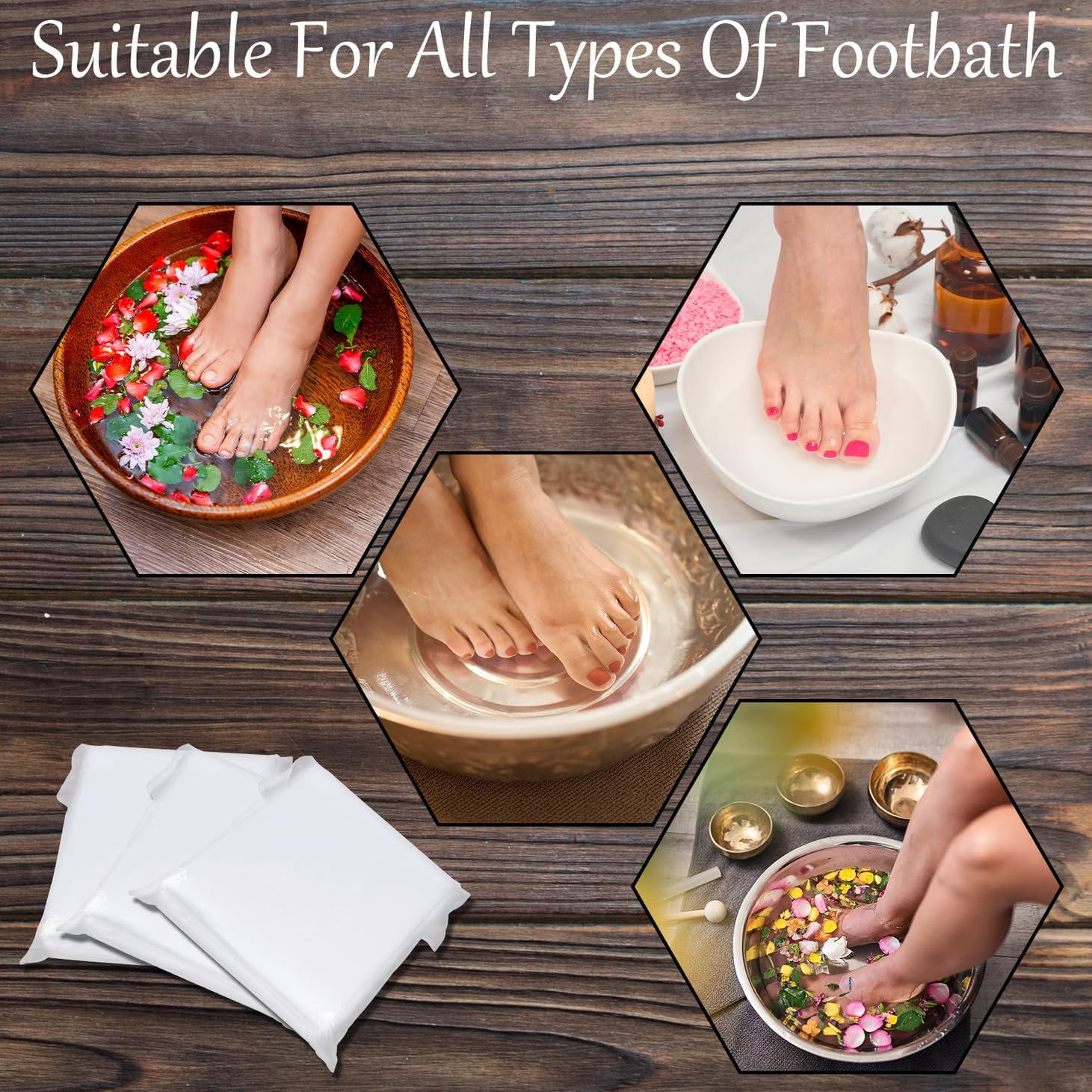 VOCHIC 240 Pcs Disposable Foot Tub Liner, 25.5 X 29.5 Inches Portable Bath Basin Bags, Plastic Pedicure Spa Bags, Large Foot Bath Liners, Disposable Pedicure Liners for Foot Pedicure Spa Hotel Home image number 6