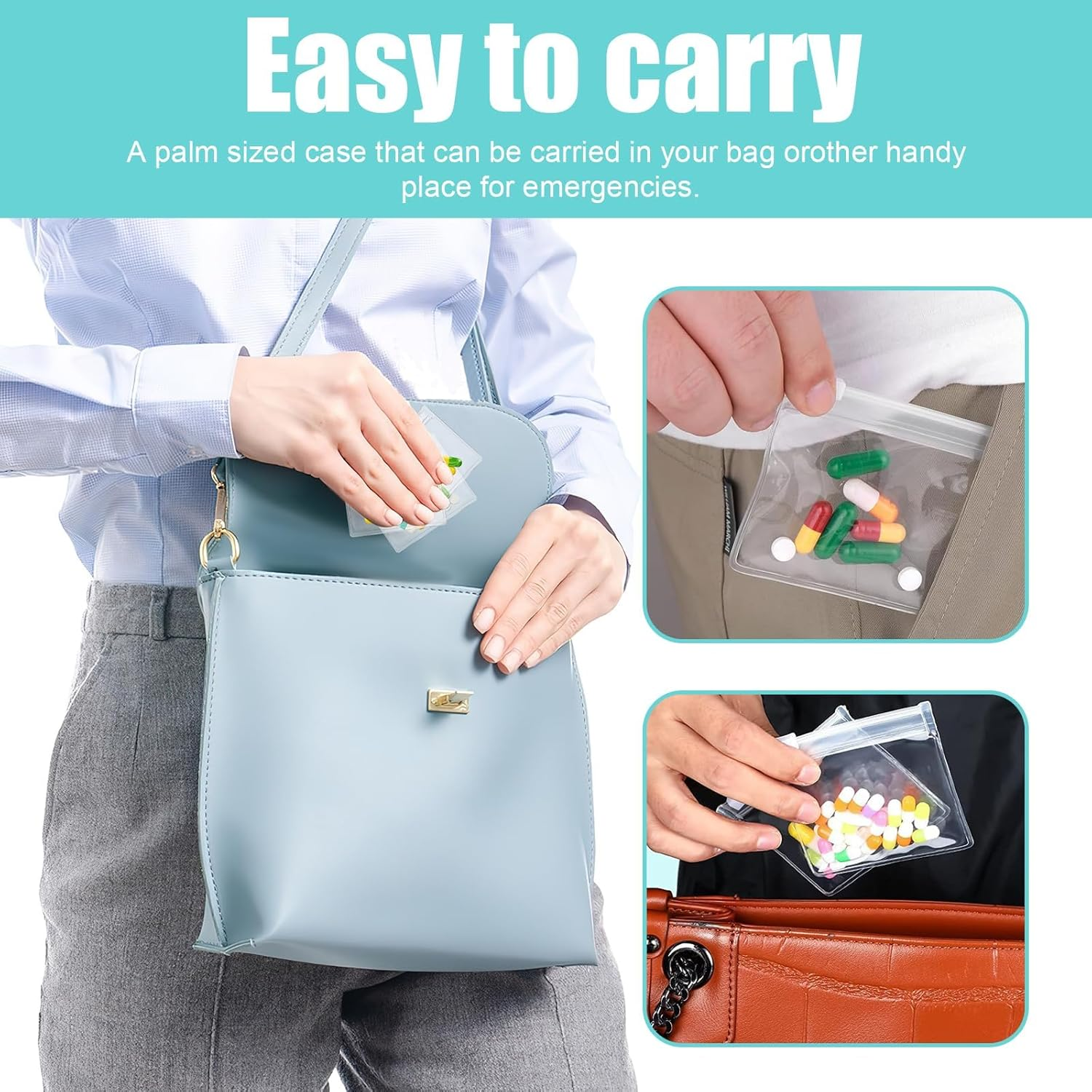 Pill Pouch Bags Small, 14 Pcs Zippered Pill Bags, Travel Medicine Organizer Storage Pouches for Pills Vitamins, Supplements, Medications, Jewelry, Crafts, Small Objects image number 5