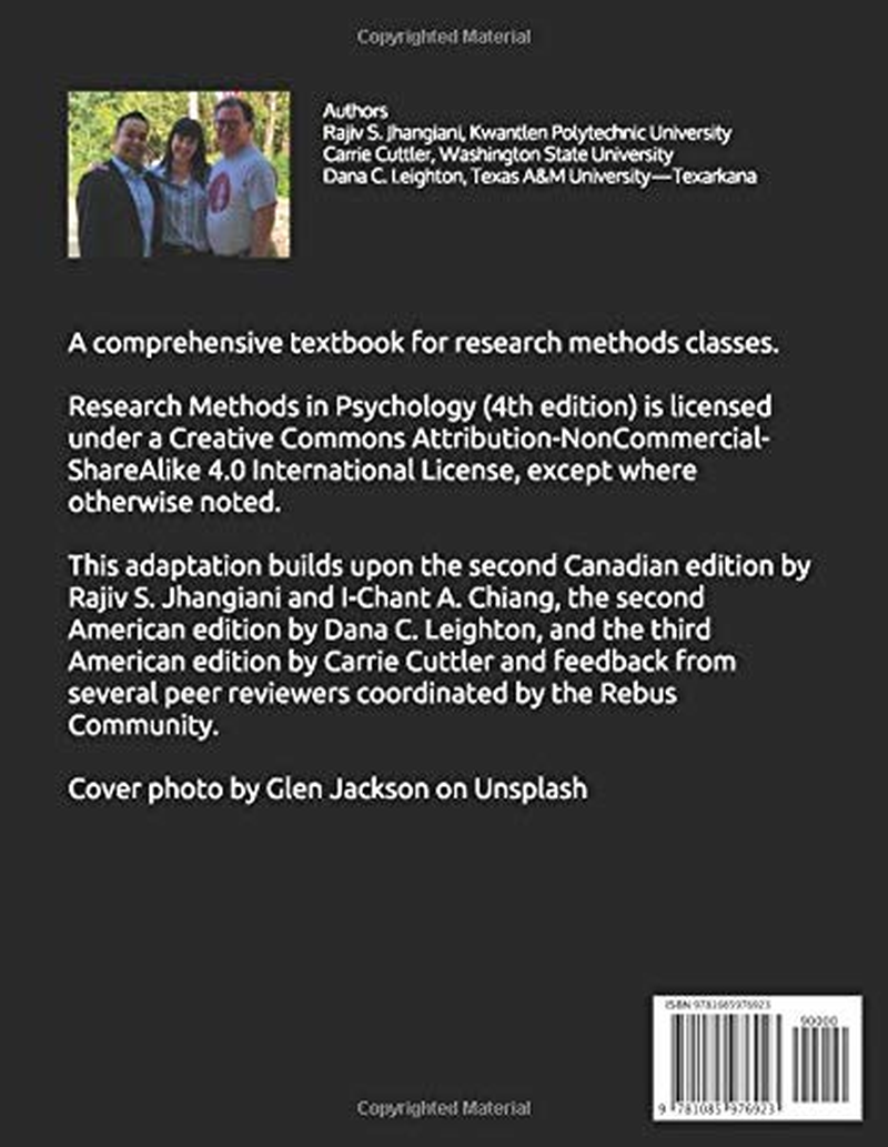 Research Methods in Psychology: 4Th Edition image number 1