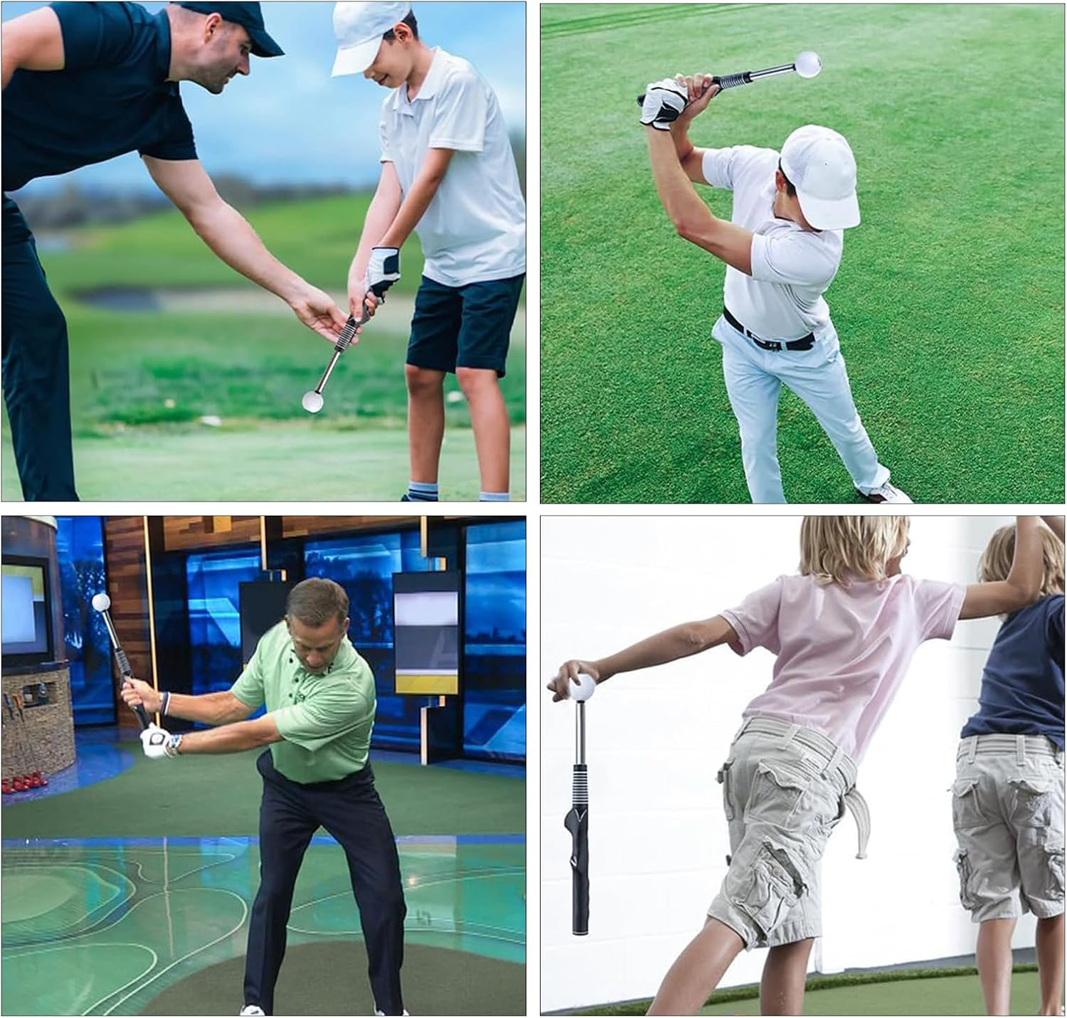 Retractable Golf Swing Trainer Aid, Golf Grip Trainer & Golf Swing Trainer for Warm-Up, Right-Handed Golf Club for Indoor Practice for Men and Women for Indoor&Outdoor image number 1