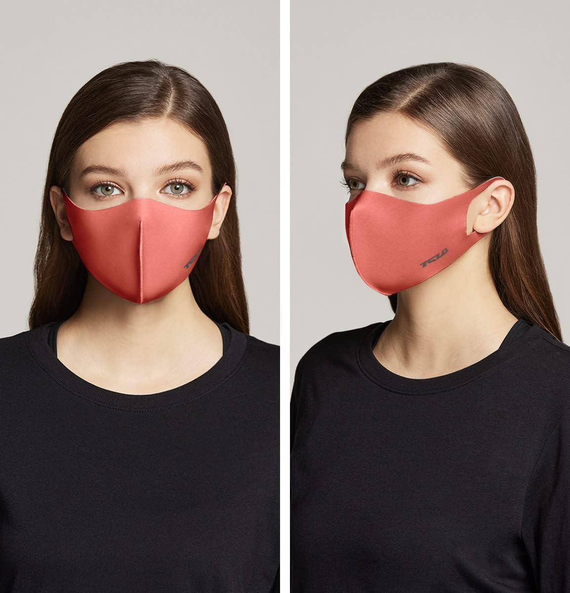 TSLA Men & Women'S Copper Infused Face Mask, Washable Reusable Face Masks, UPF 50+ Lightweight Breathable Mask, Large