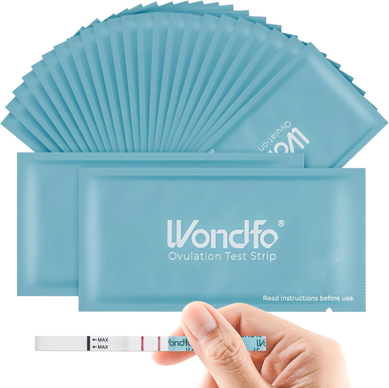 Wondfo Ovulation Test Strips, 100 Pack, 5MM Width, Fertility Predictor Kit image number 2