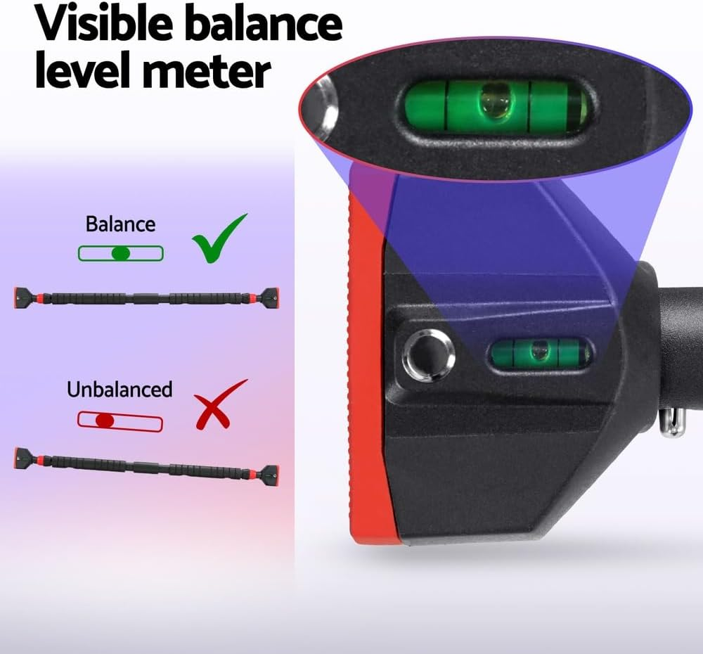 Pull up Bar 90CM-125CM Doorway Chin up Horizontal Bar Gym Fitness Equipment image number 4